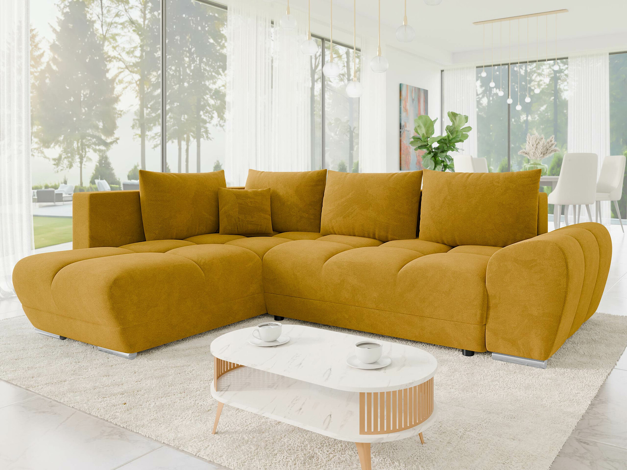 Ugaona sofa Camden 107 (Velo 626)
