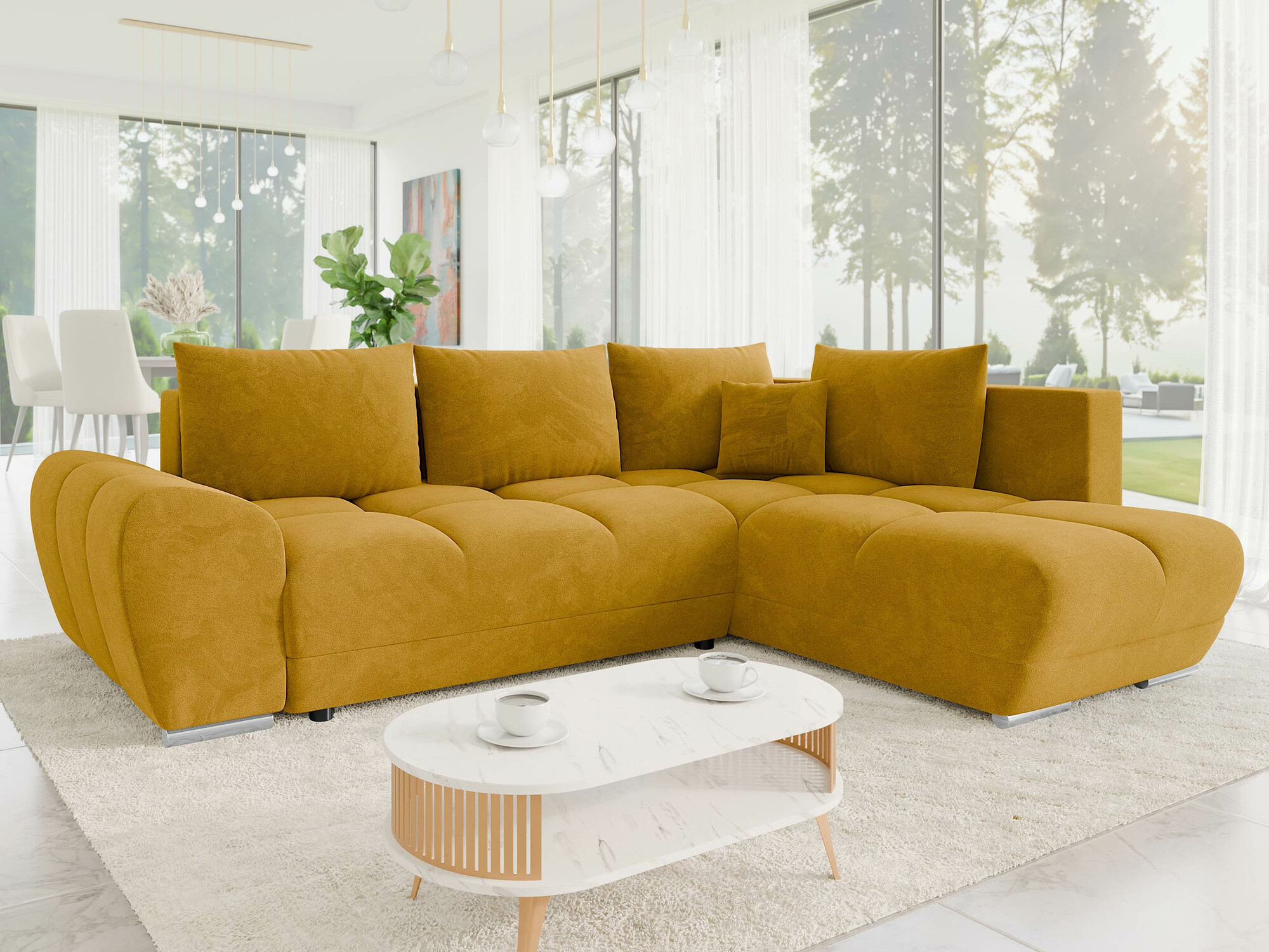 Ugaona sofa Camden 107 (Velo 626)