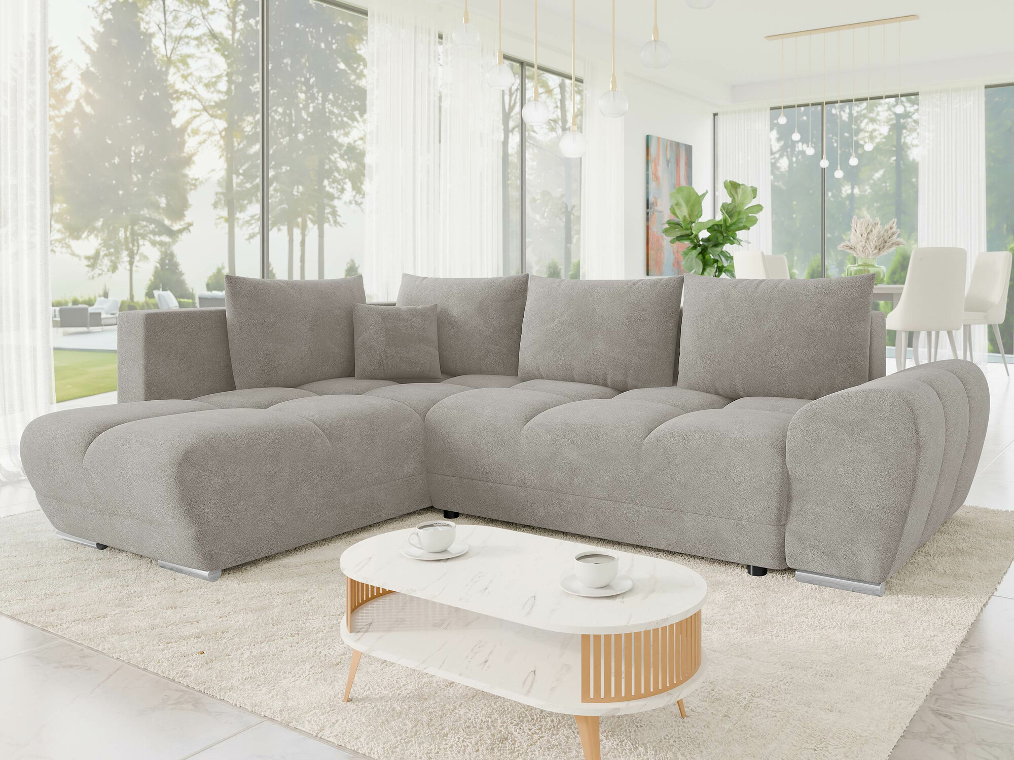 Ugaona sofa Camden 107 (Velo 633)