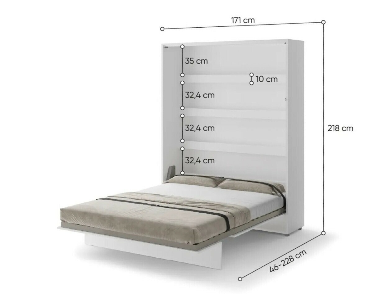 Set nameštaja Concept Pro Lenart Levfere 139 (Belo + Sivo)