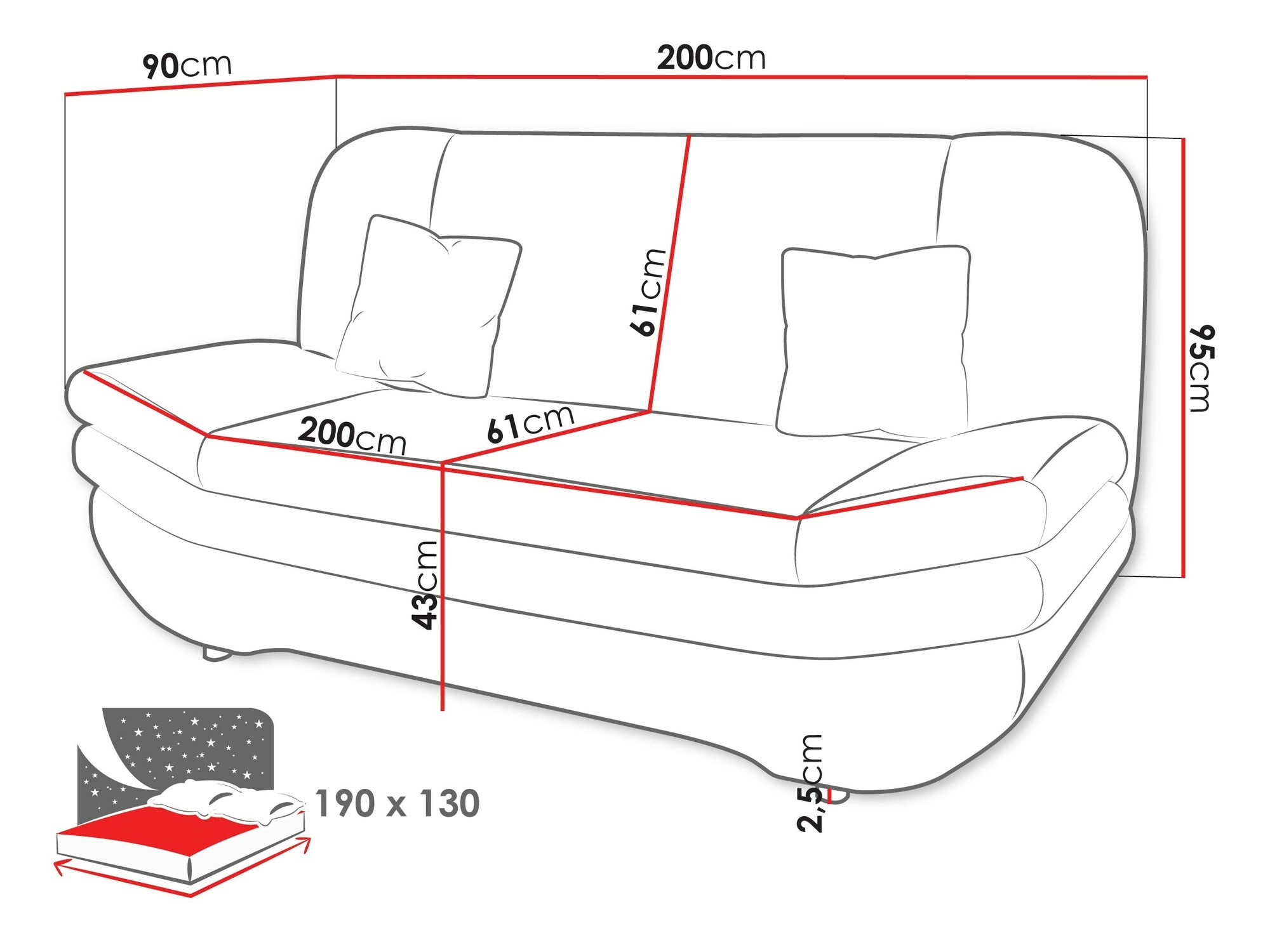 Sofa na razvlačenje Comfivo Silva I (Tracy 211.17)