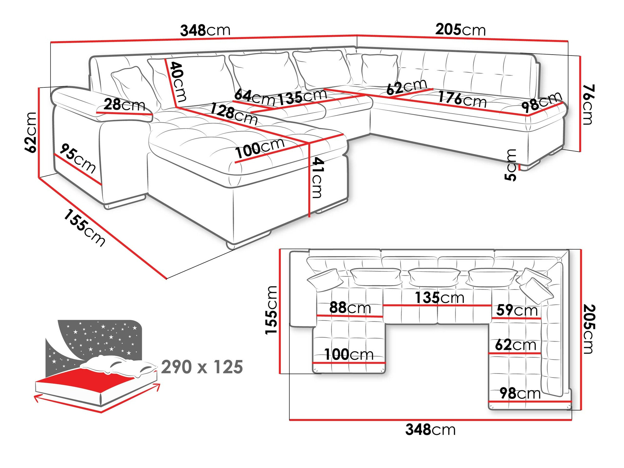 Ugaona sofa Comfivo 128 (Desno)