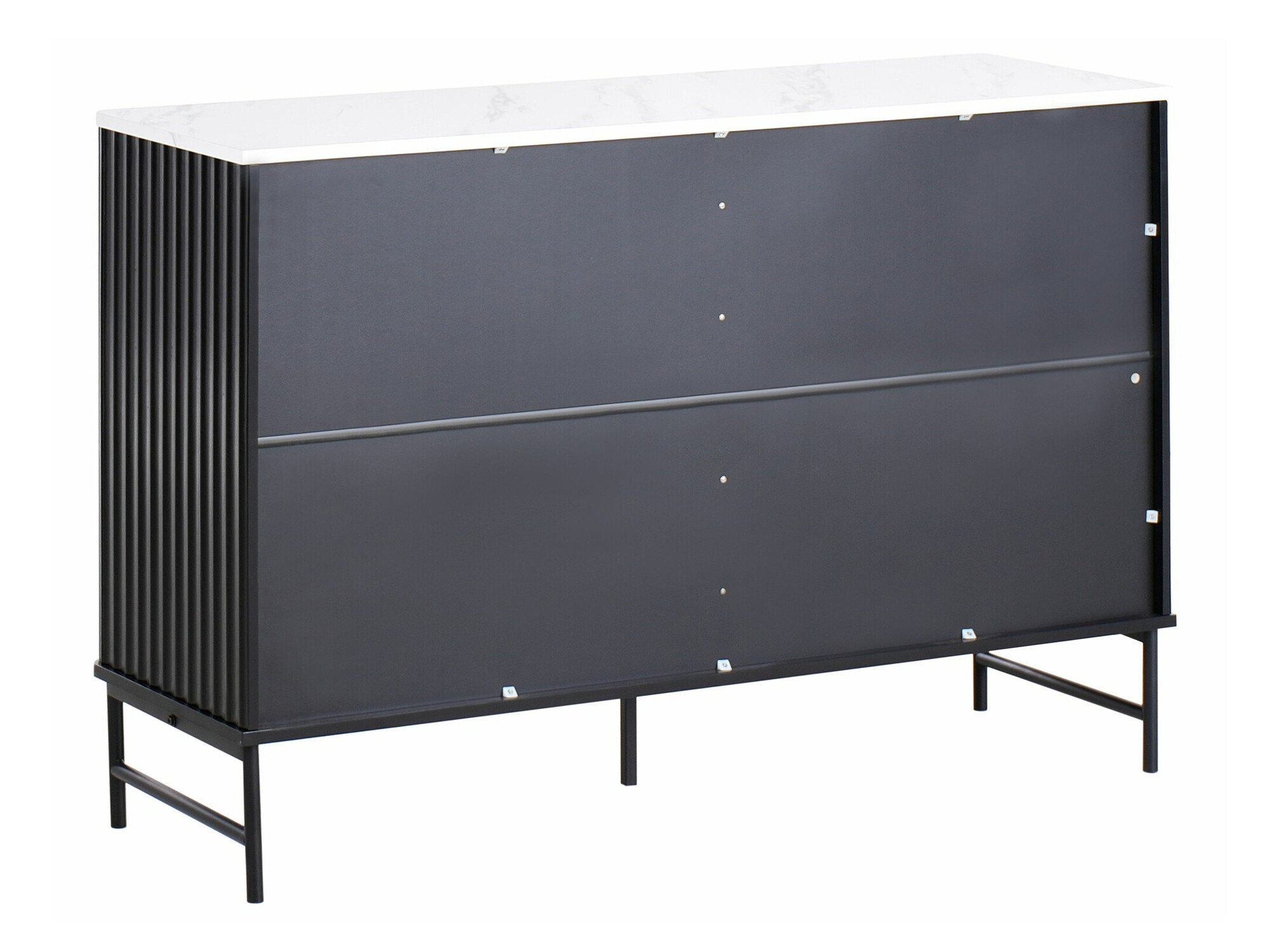 Komoda Berwyn 2576 (Crno + Beli mermer)