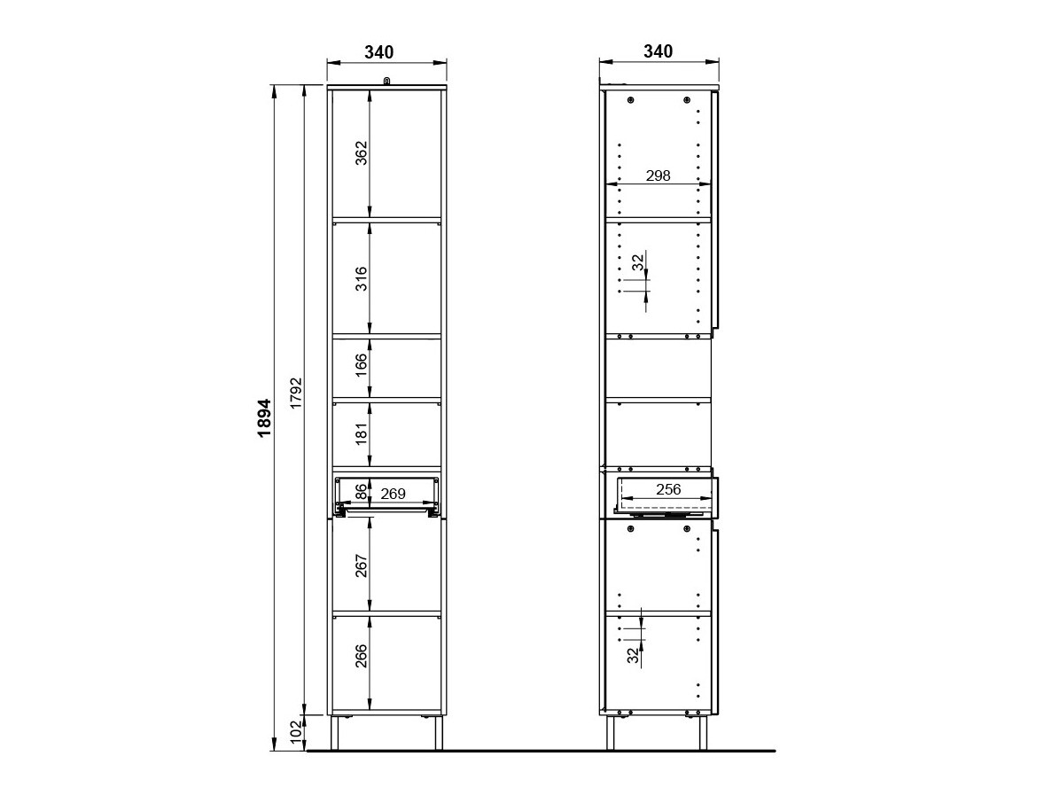 Samostojeći kupatilski ormarić Talmira 100 (Kašmir)