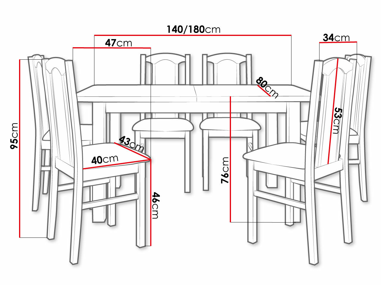 Trpezarijski set Victorville 273 (Sonoma hrast)