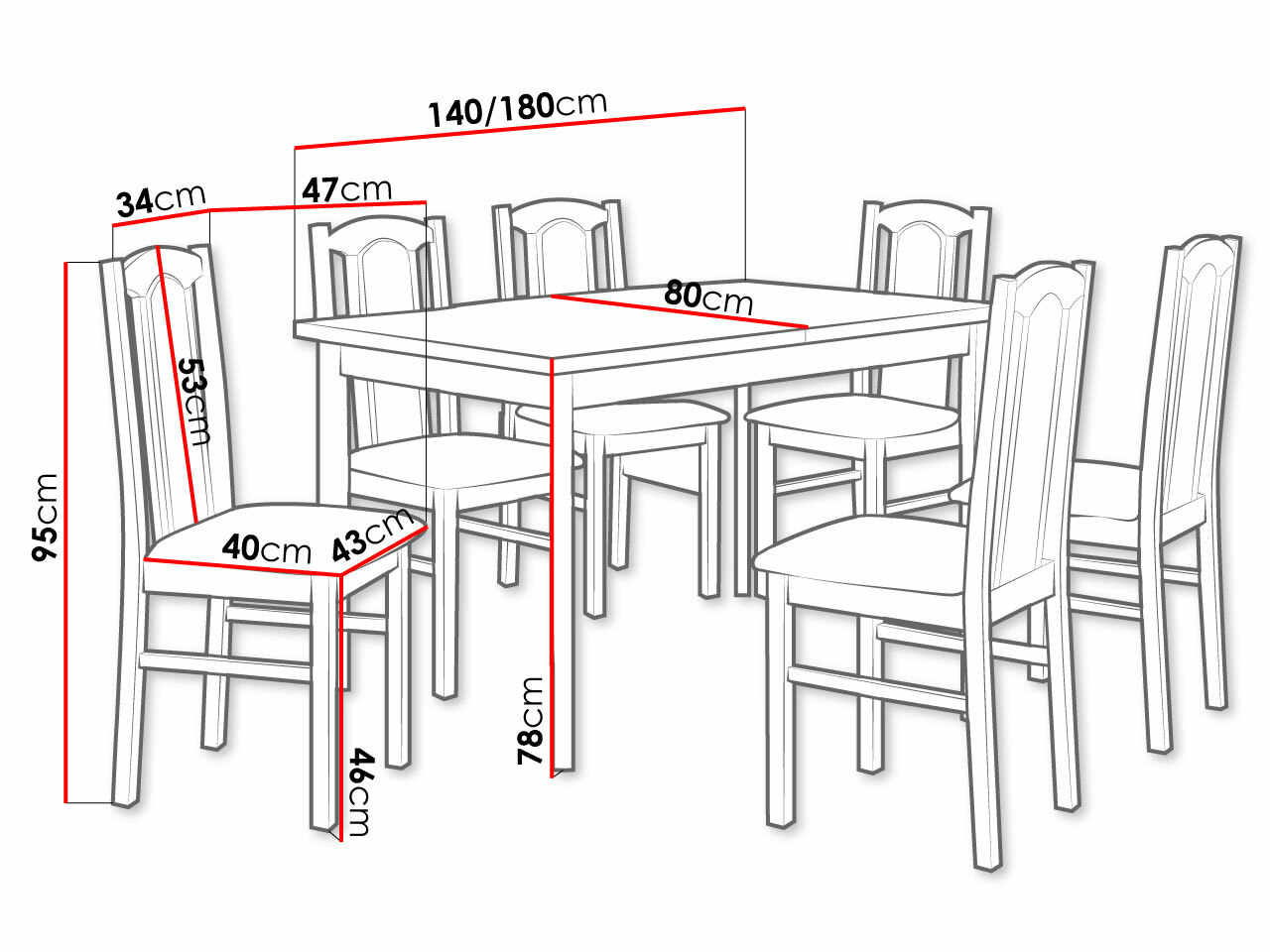 Trpezarijski set Victorville 277 (Sonoma hrast)