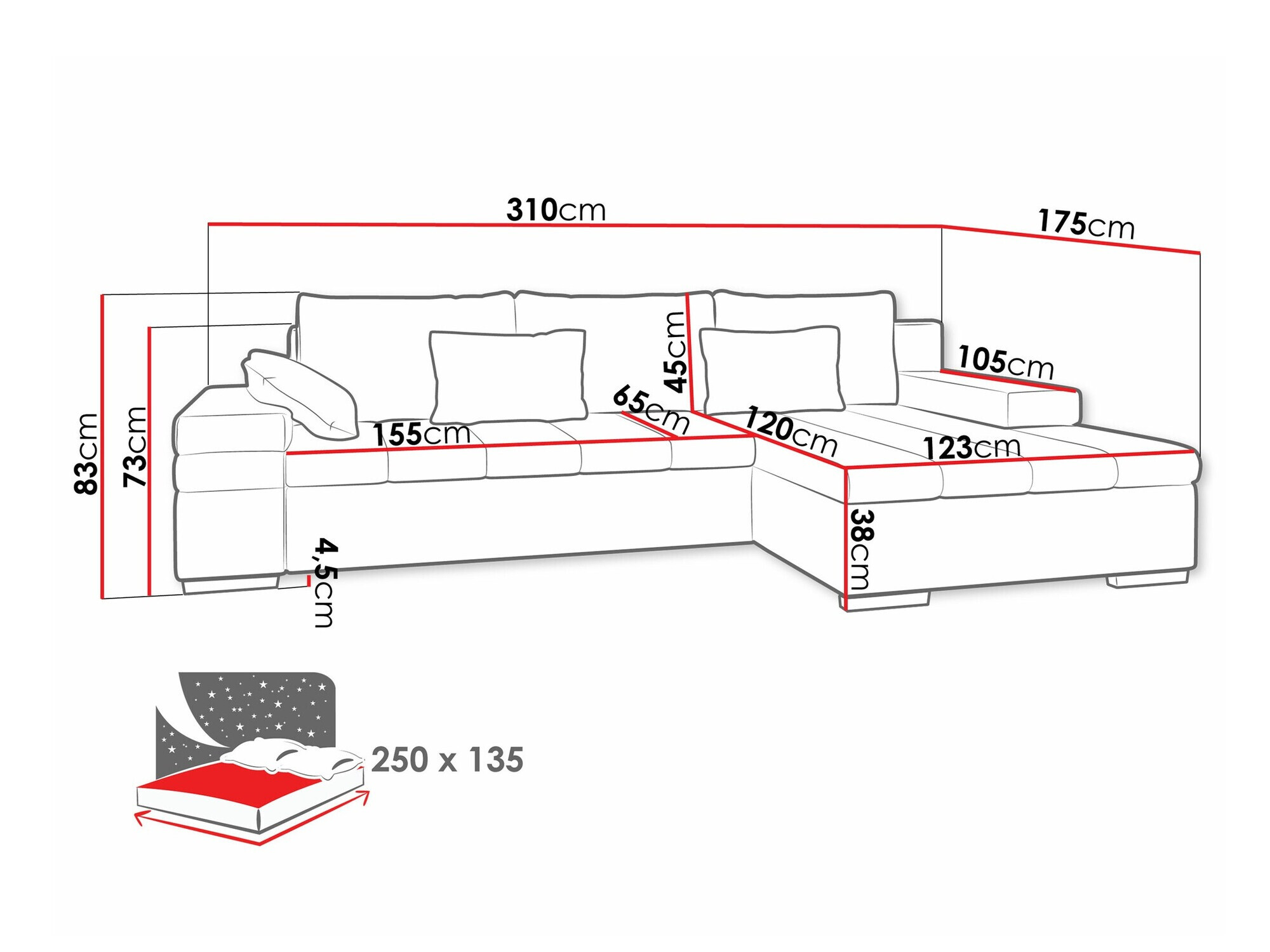 Ugaona sofa Comfivo 113 (Magic Velvet 2243)