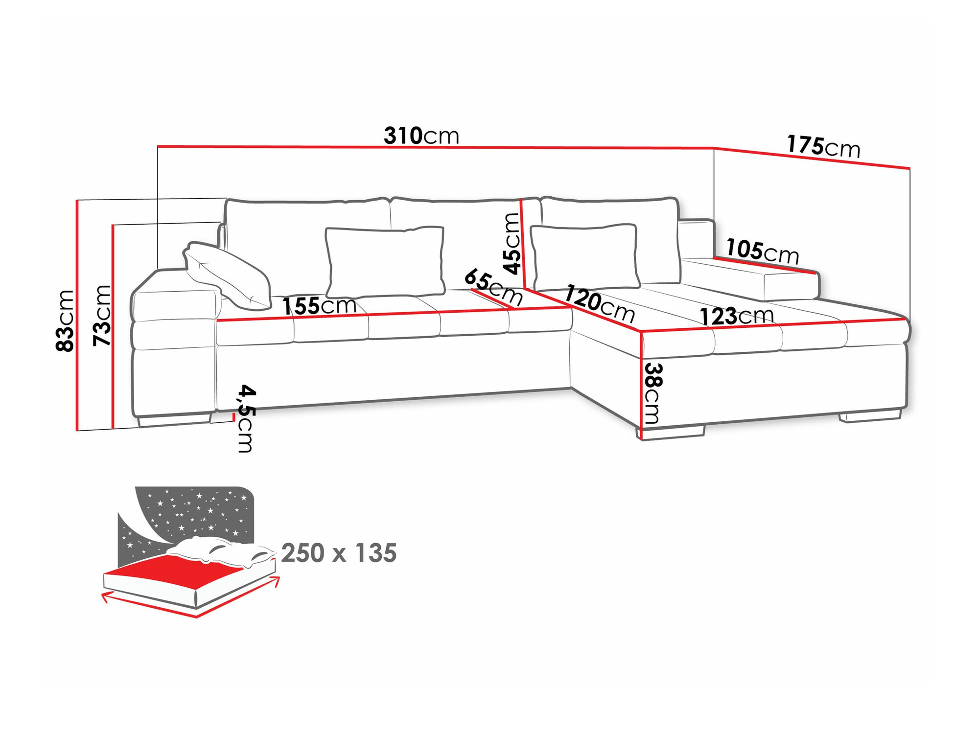Ugaona sofa Comfivo 113 (Magic Velvet 2243)