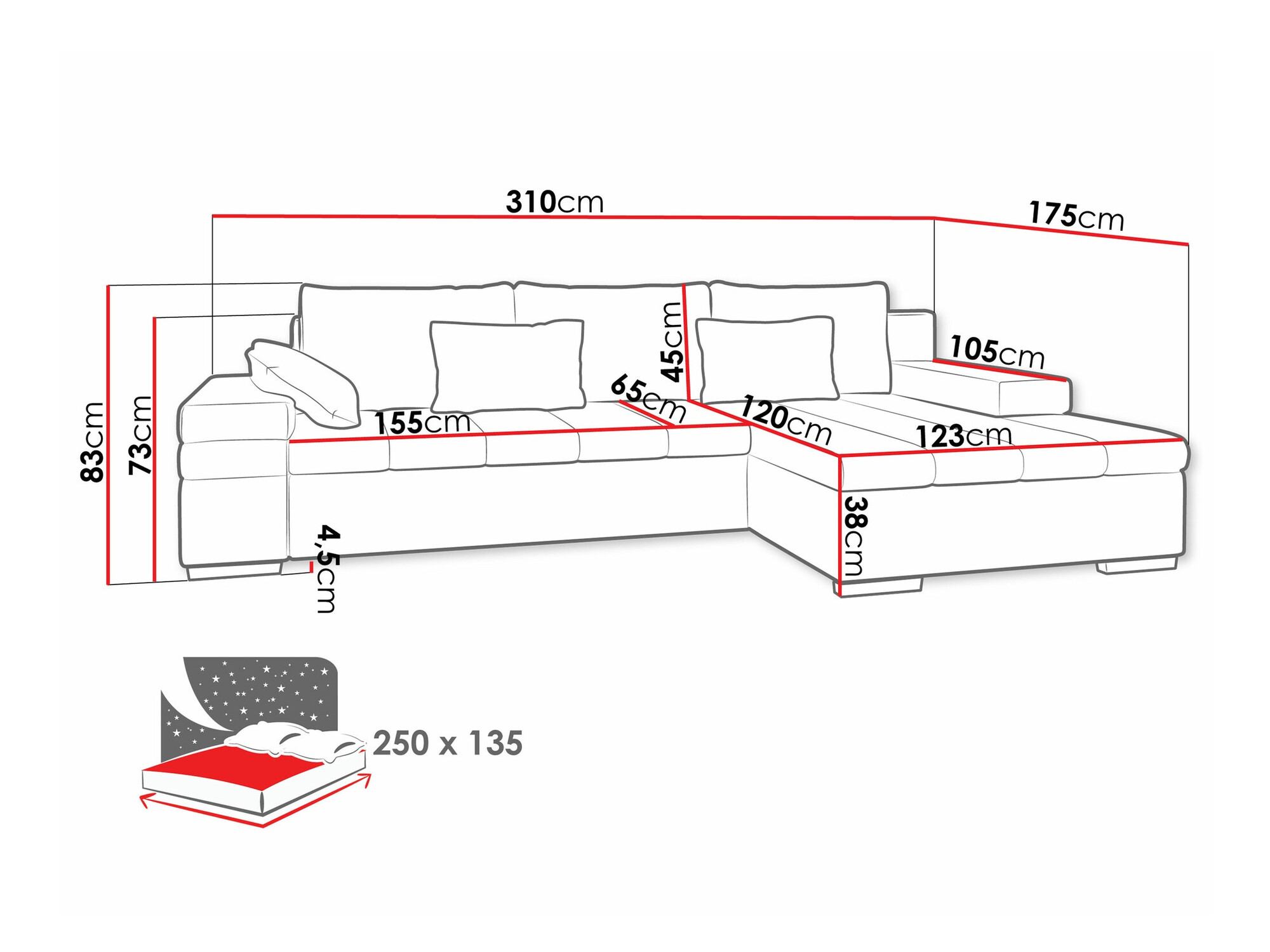 Ugaona sofa Comfivo 113 (Manila 35)