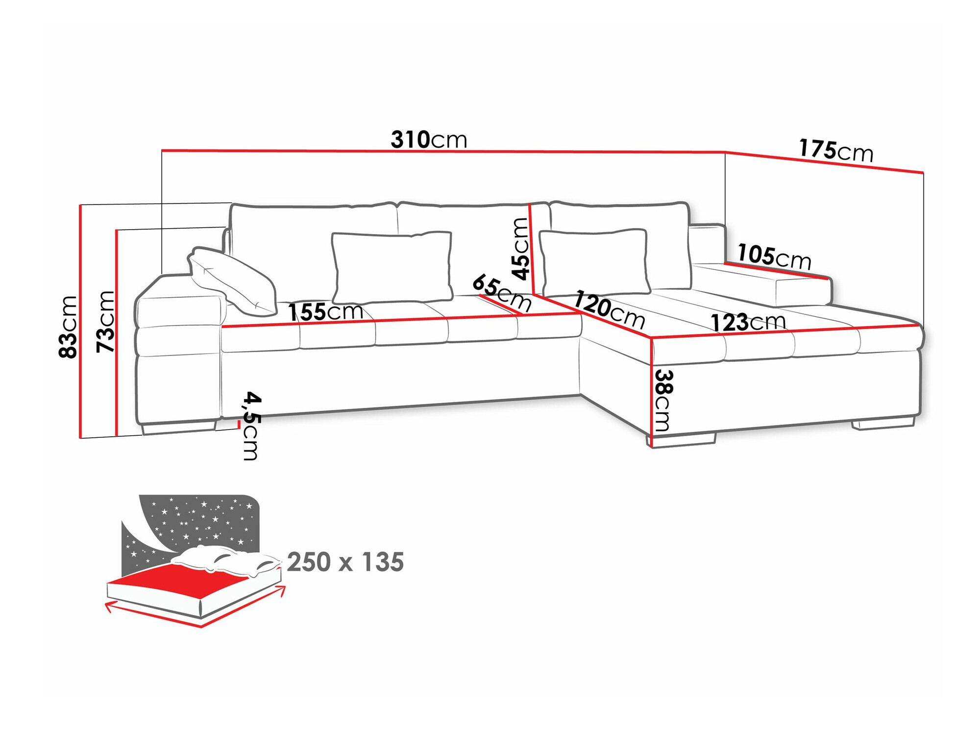 Ugaona sofa Comfivo 113 (Manila 35)