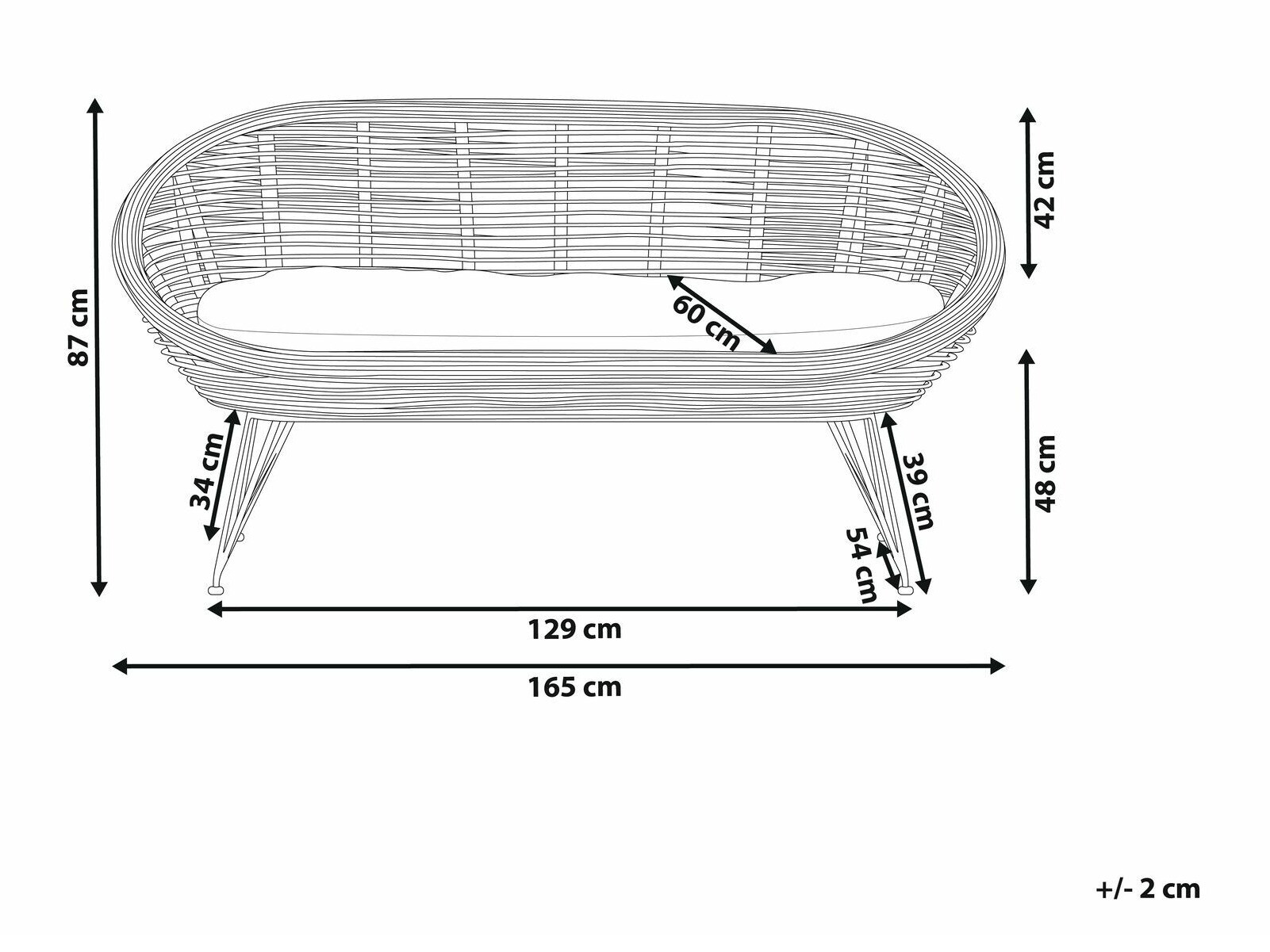 Baštenska sofa Marsona 100