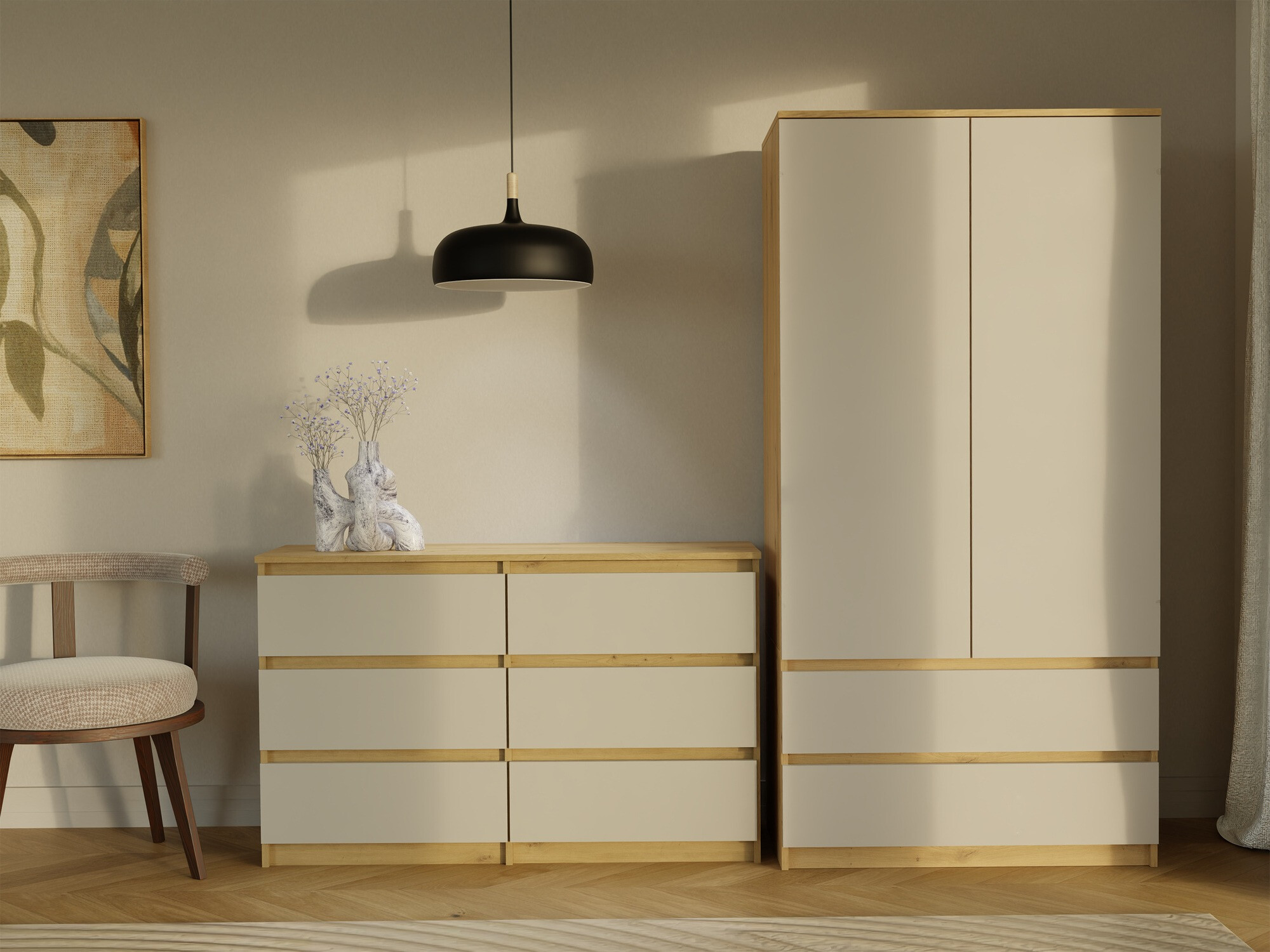 Komoda Elbvelu 103 (Zanatski hrast + Kašmir)