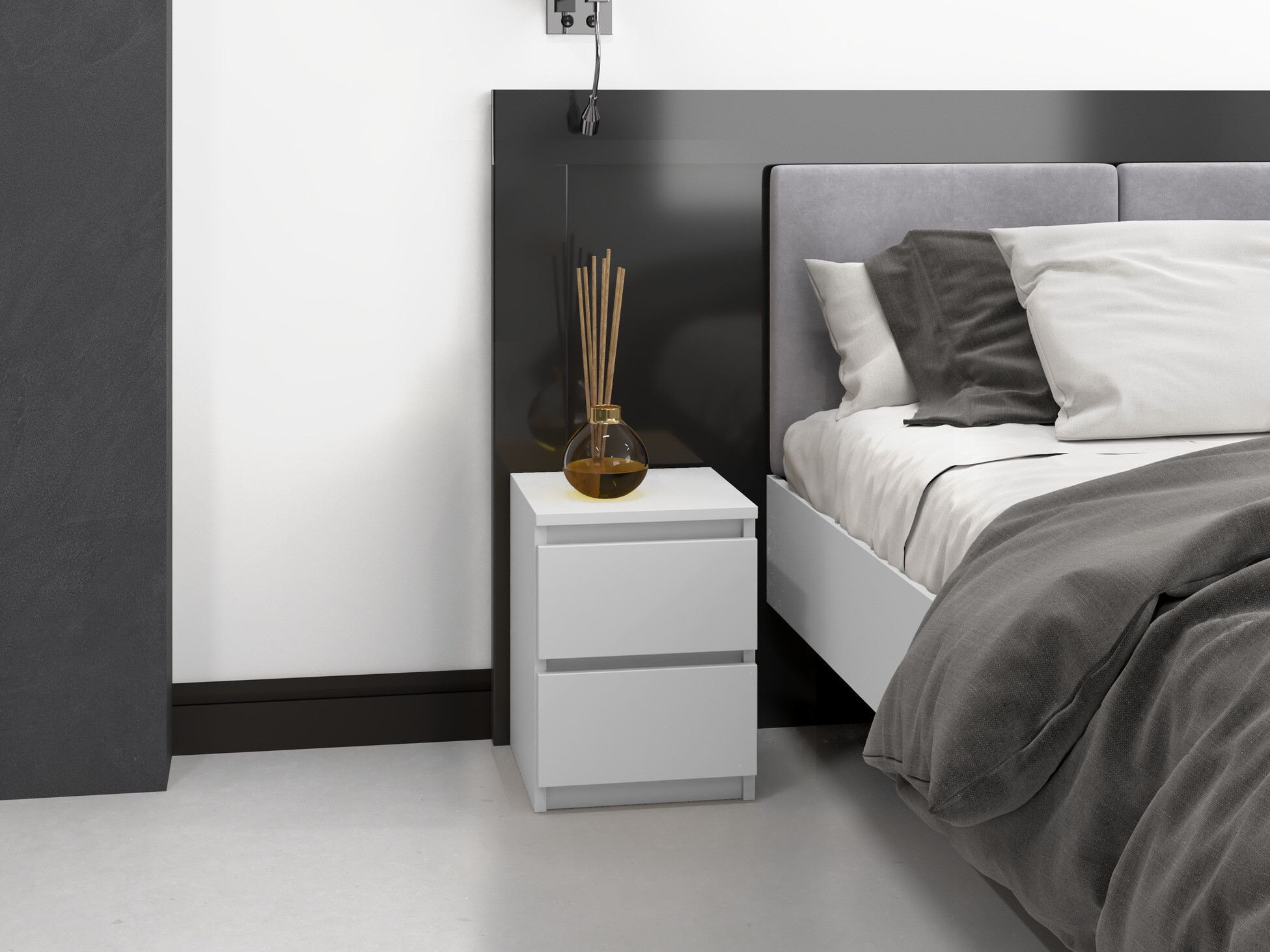 Noćni ormarić Elbvelu 107 (Belo)