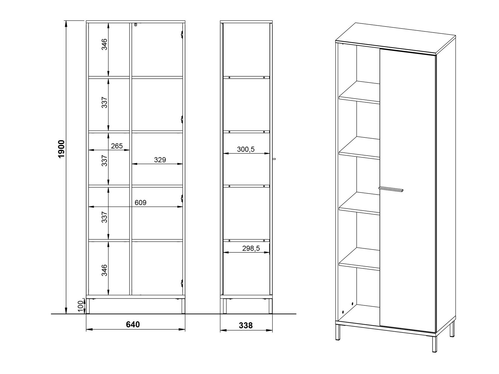 Polica Solaro 101 (Graphite)