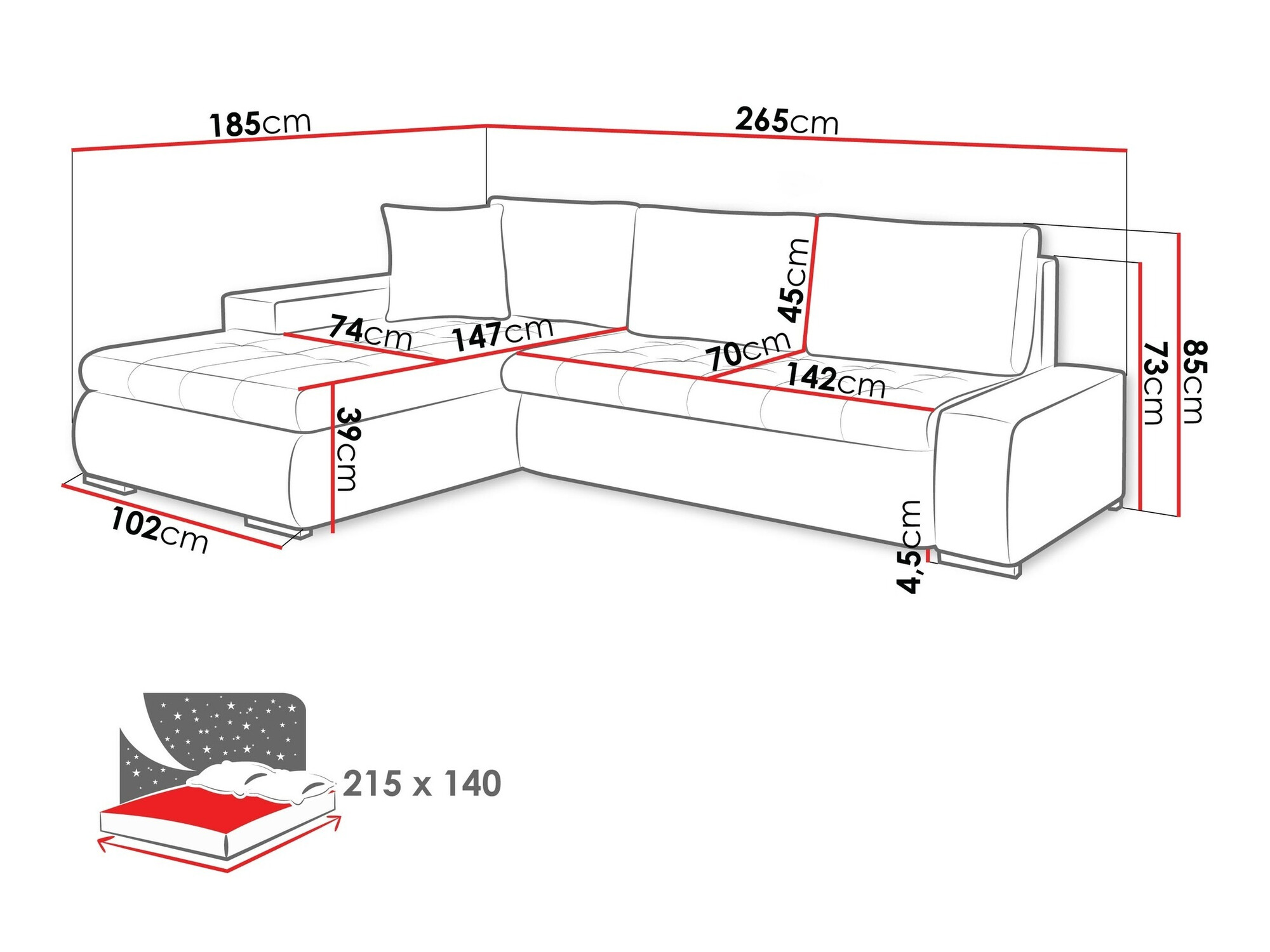 Ugaona sofa Comfivo 112 (Poso 110)