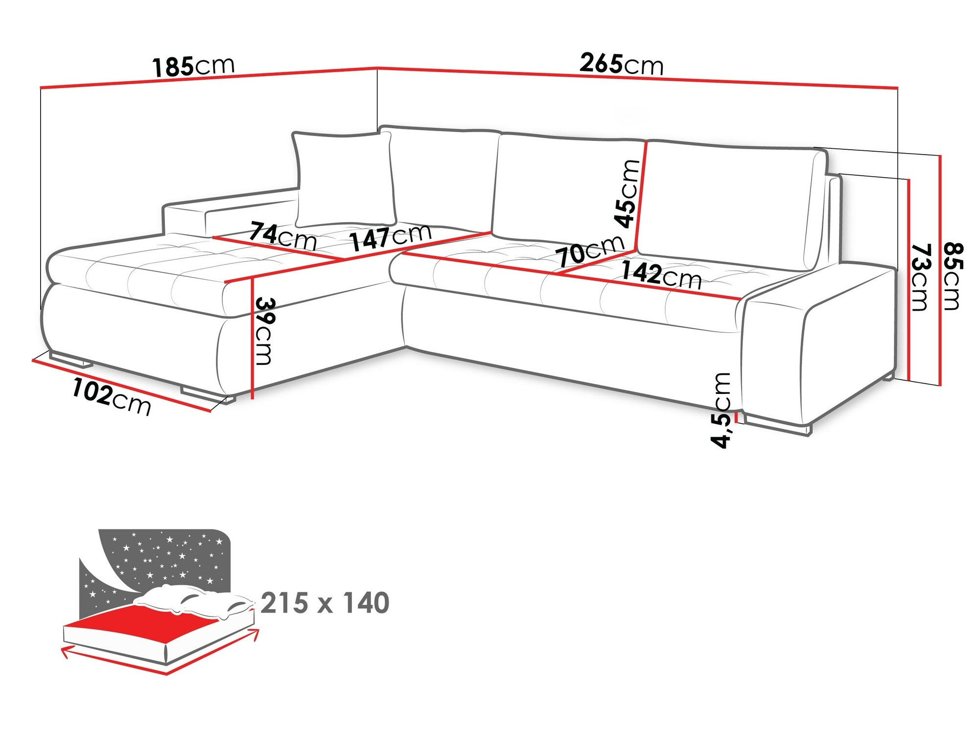 Ugaona sofa Comfivo 112 (Rico 12)