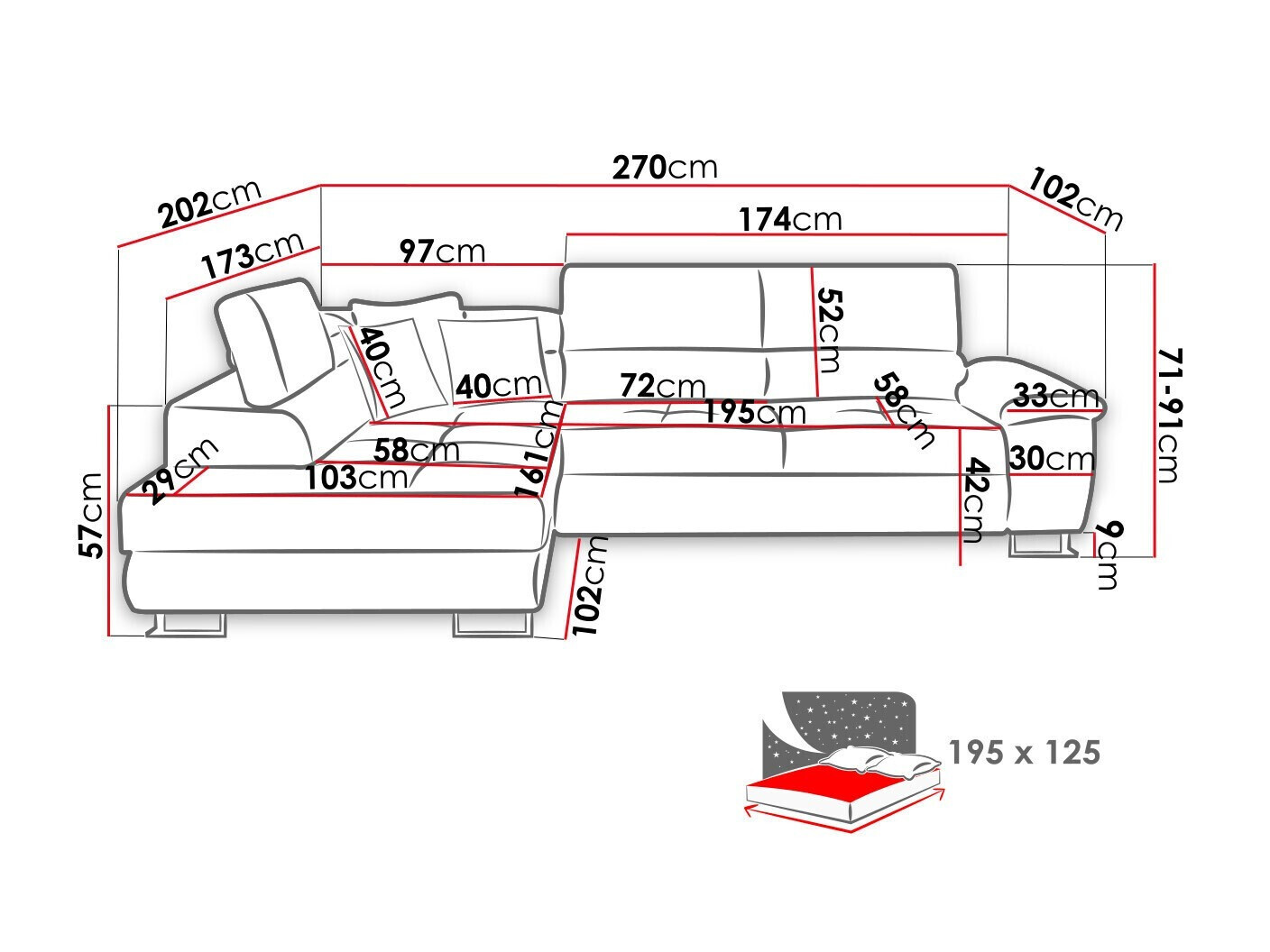 Ugaona sofa Comfivo 166 (Kronos 19)