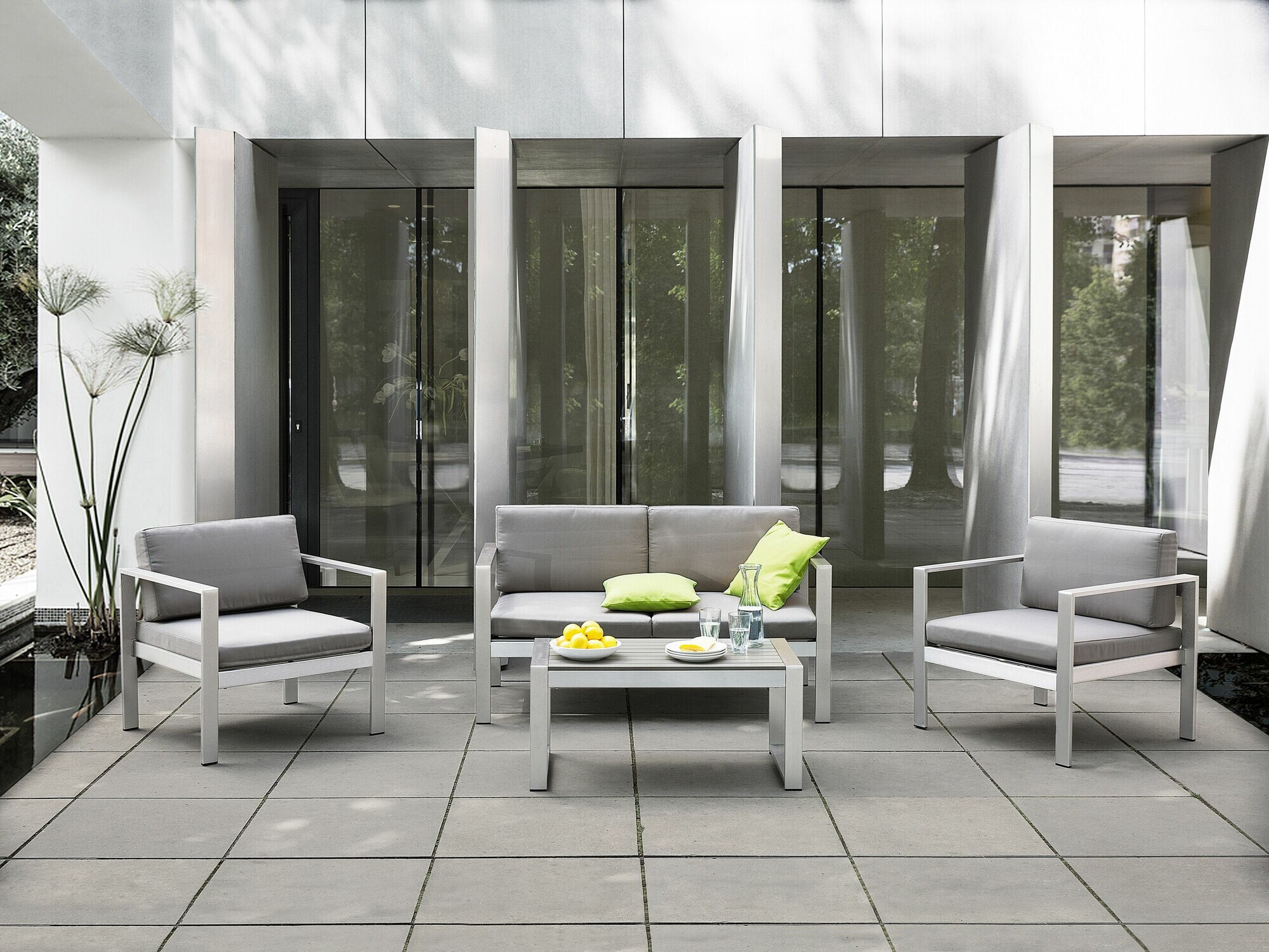 Baštenska sofa Berwyn 2581 (Svetloosiva)