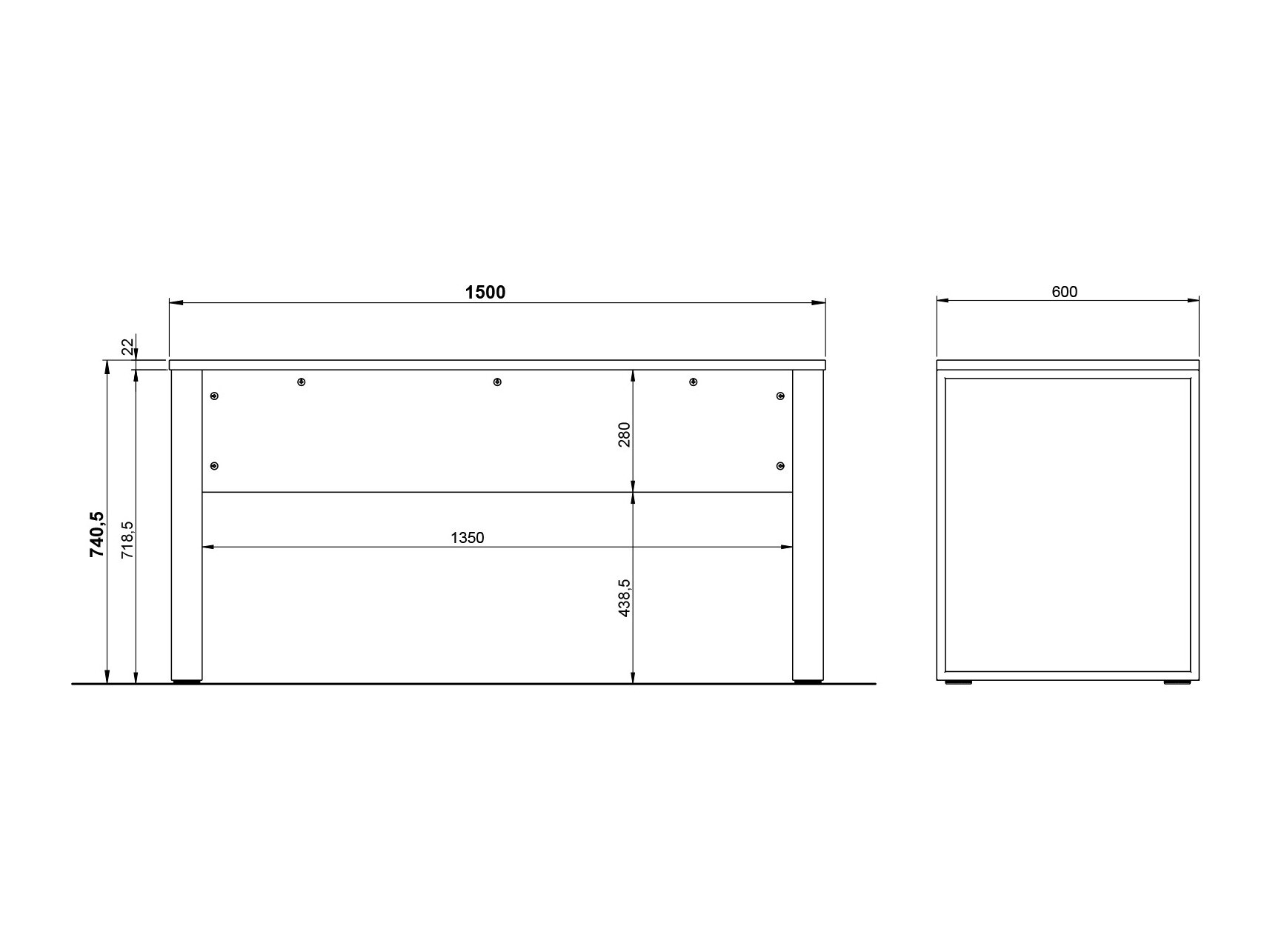 Set za kućnu kancelariju Solaro 102 (Graphite)