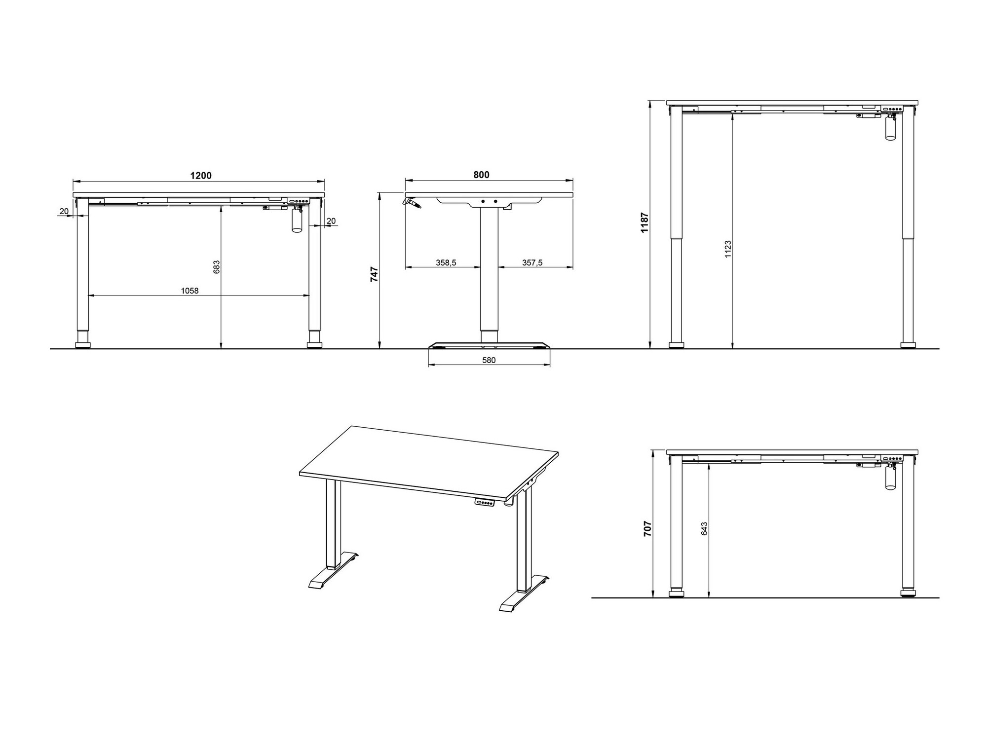 Set za kućnu kancelariju Solaro 103 (Graphite)