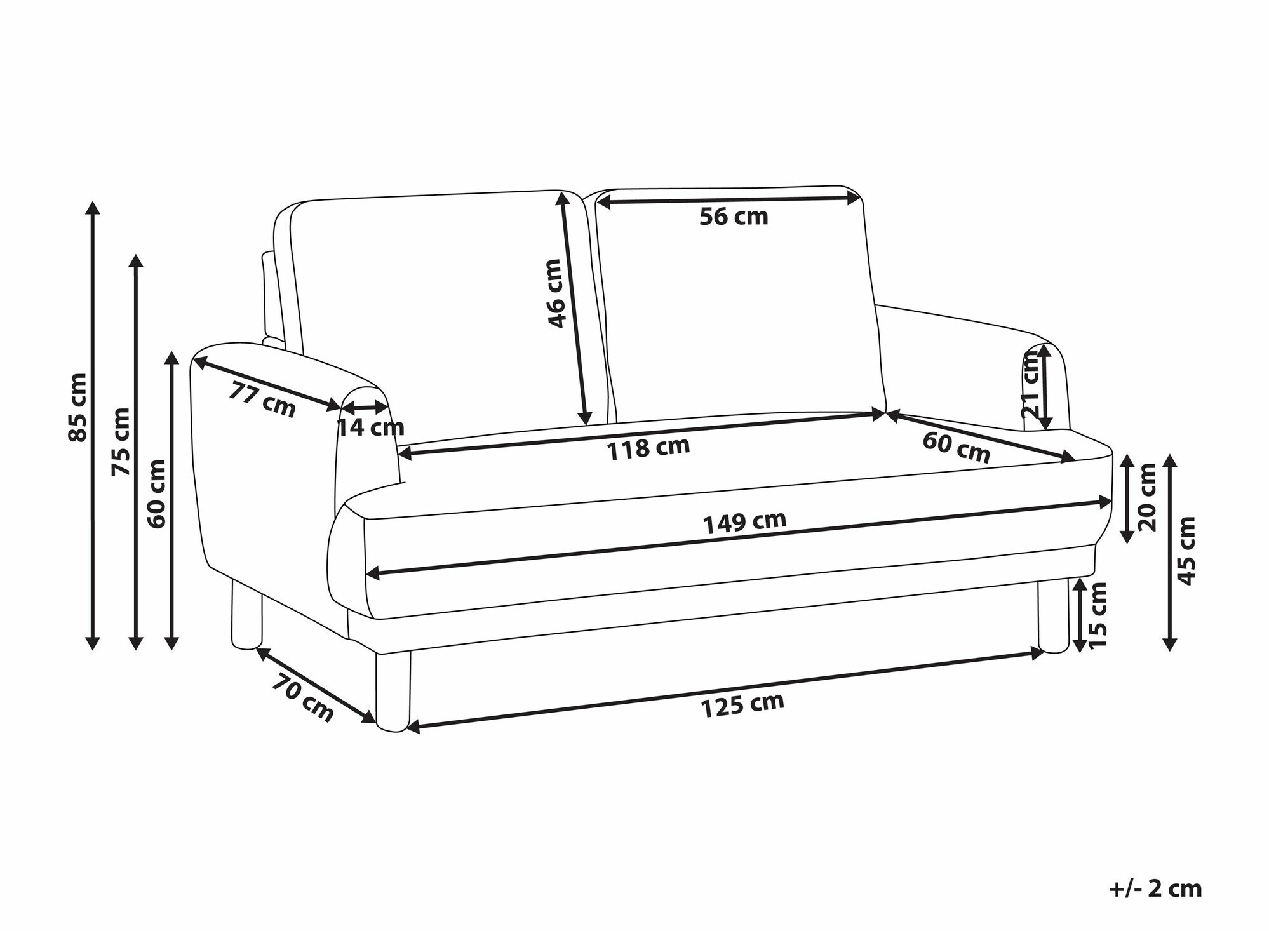 Sofa Berwyn 2586 (Krem)