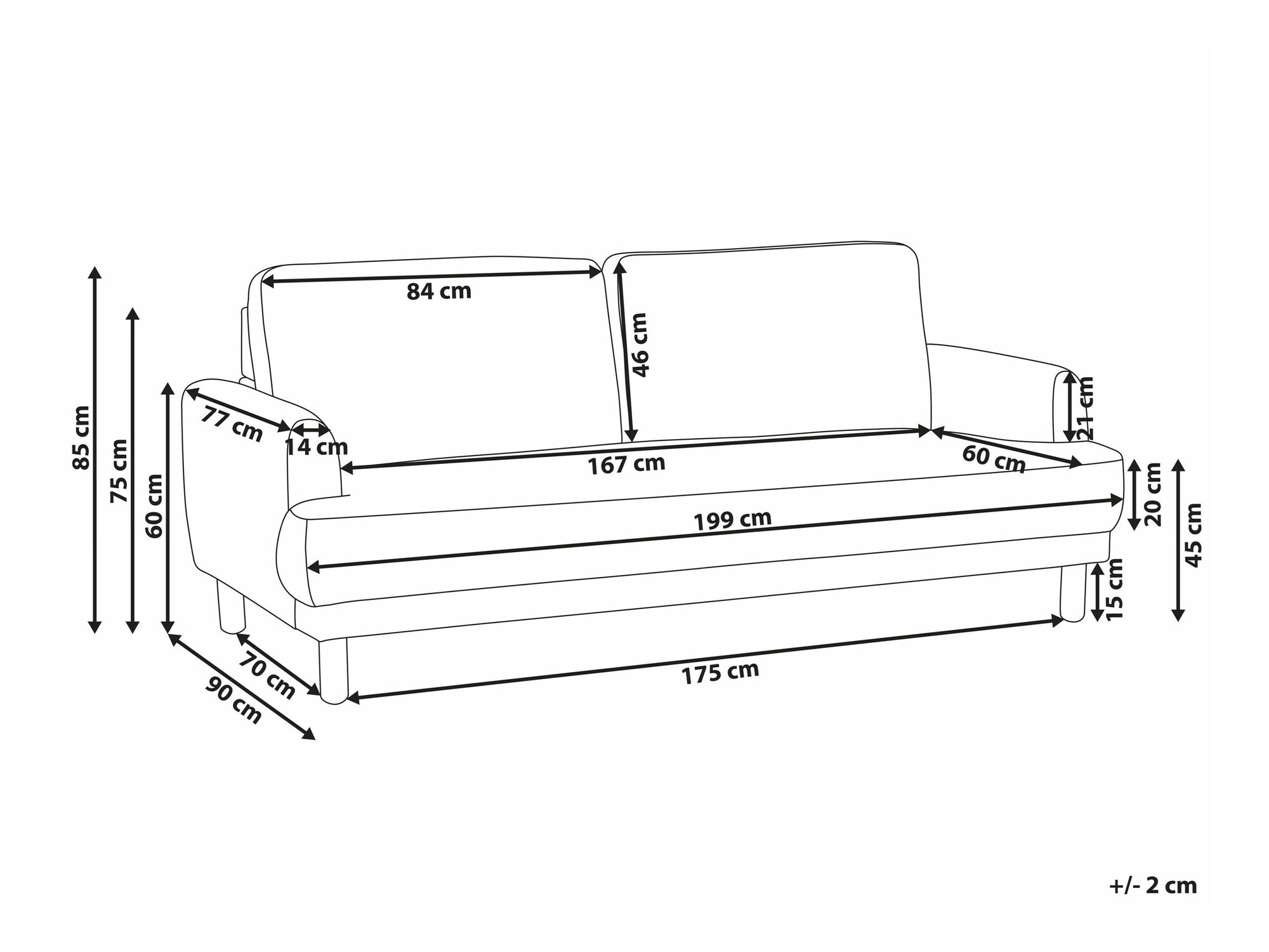 Sofa Berwyn 2587 (Belo)