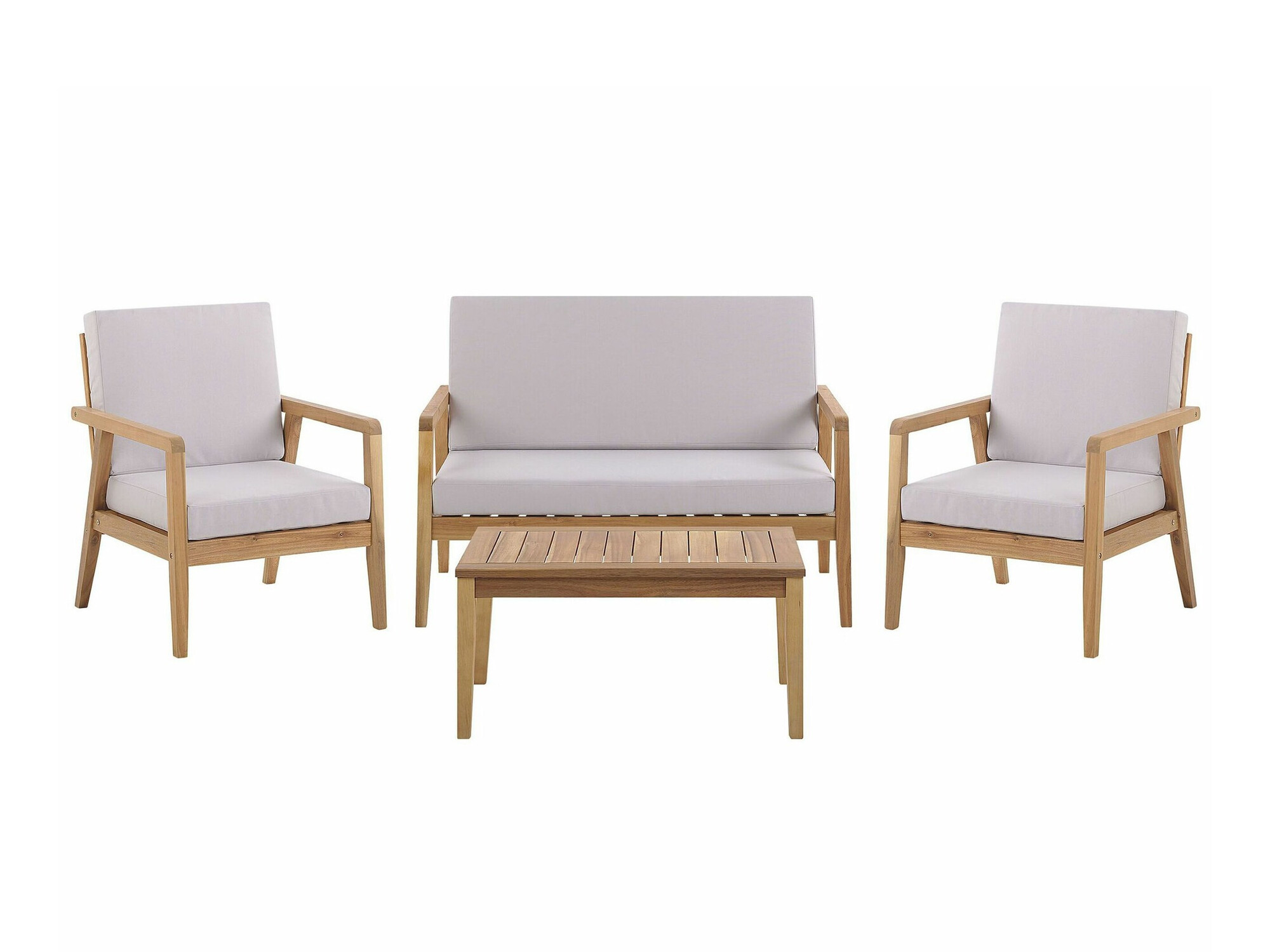 Set baštenskog nameštaja Berwyn 2592 (Svetlo drvo + Taupe)