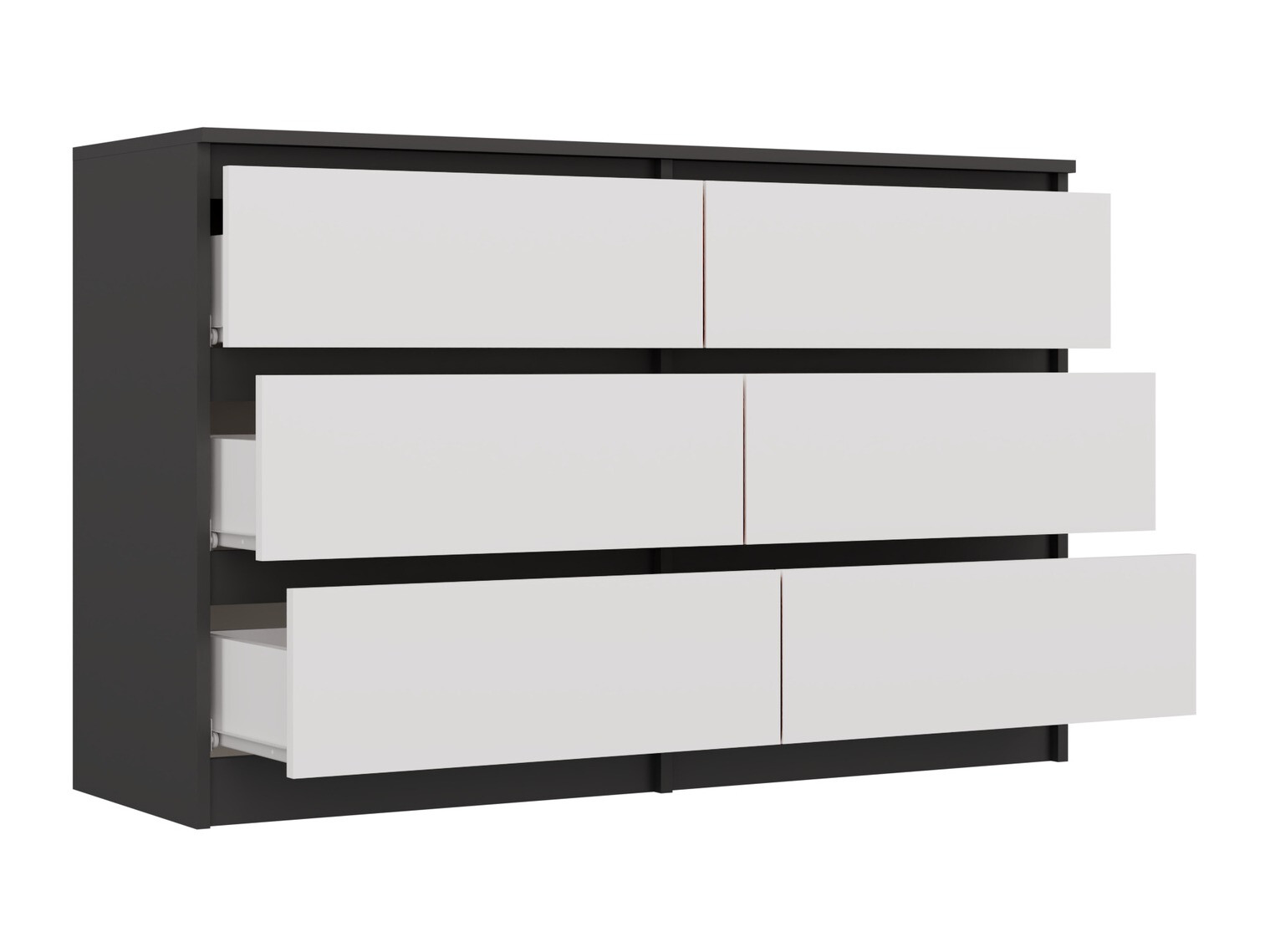 Komoda Elbvelu 103 (Antracit + Belo)