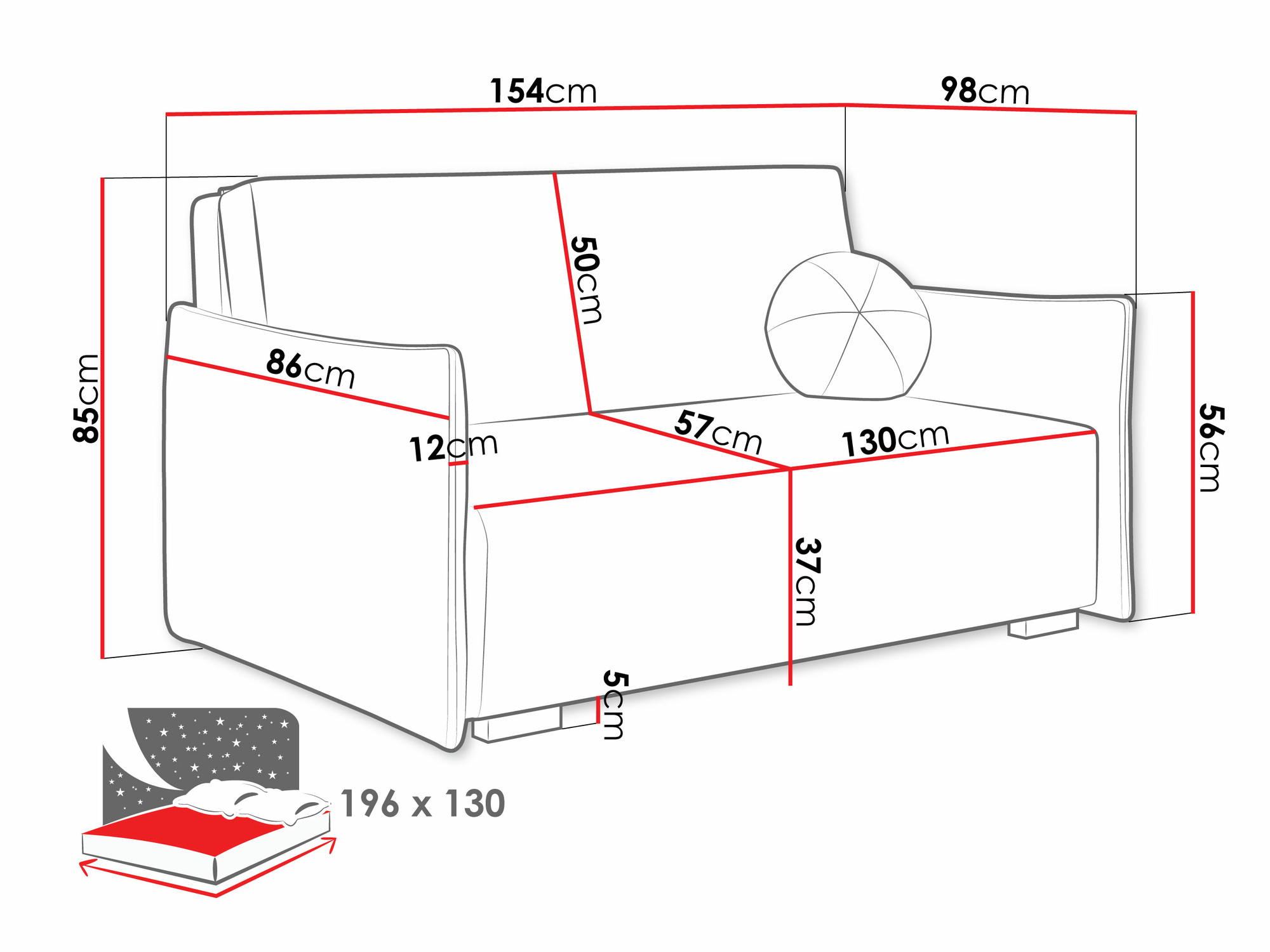 Sofa na razvlačenje Velven III (Soul 16)