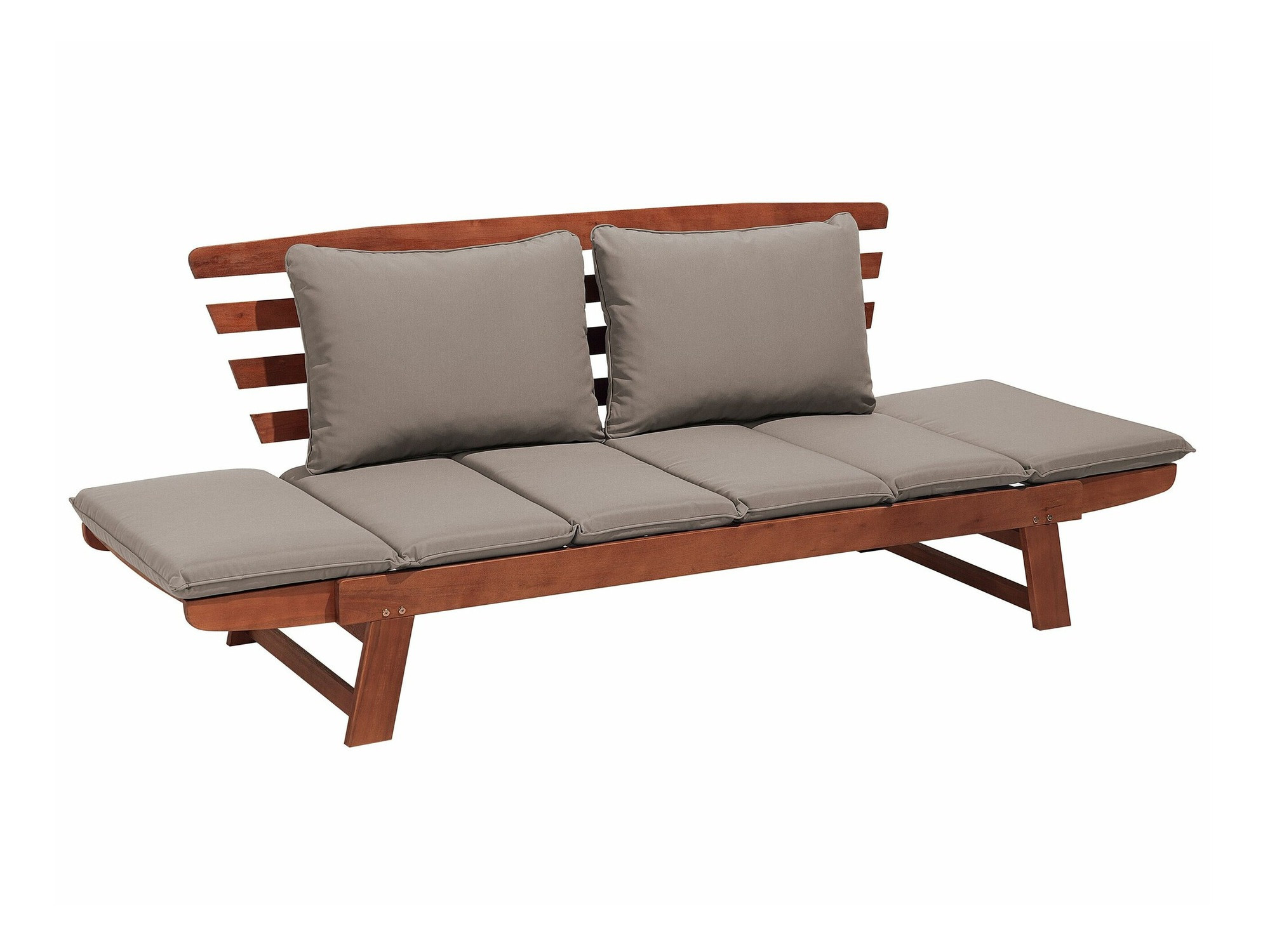 Baštenska sofa Berwyn 1979 (Sivo + Tamno drvo)