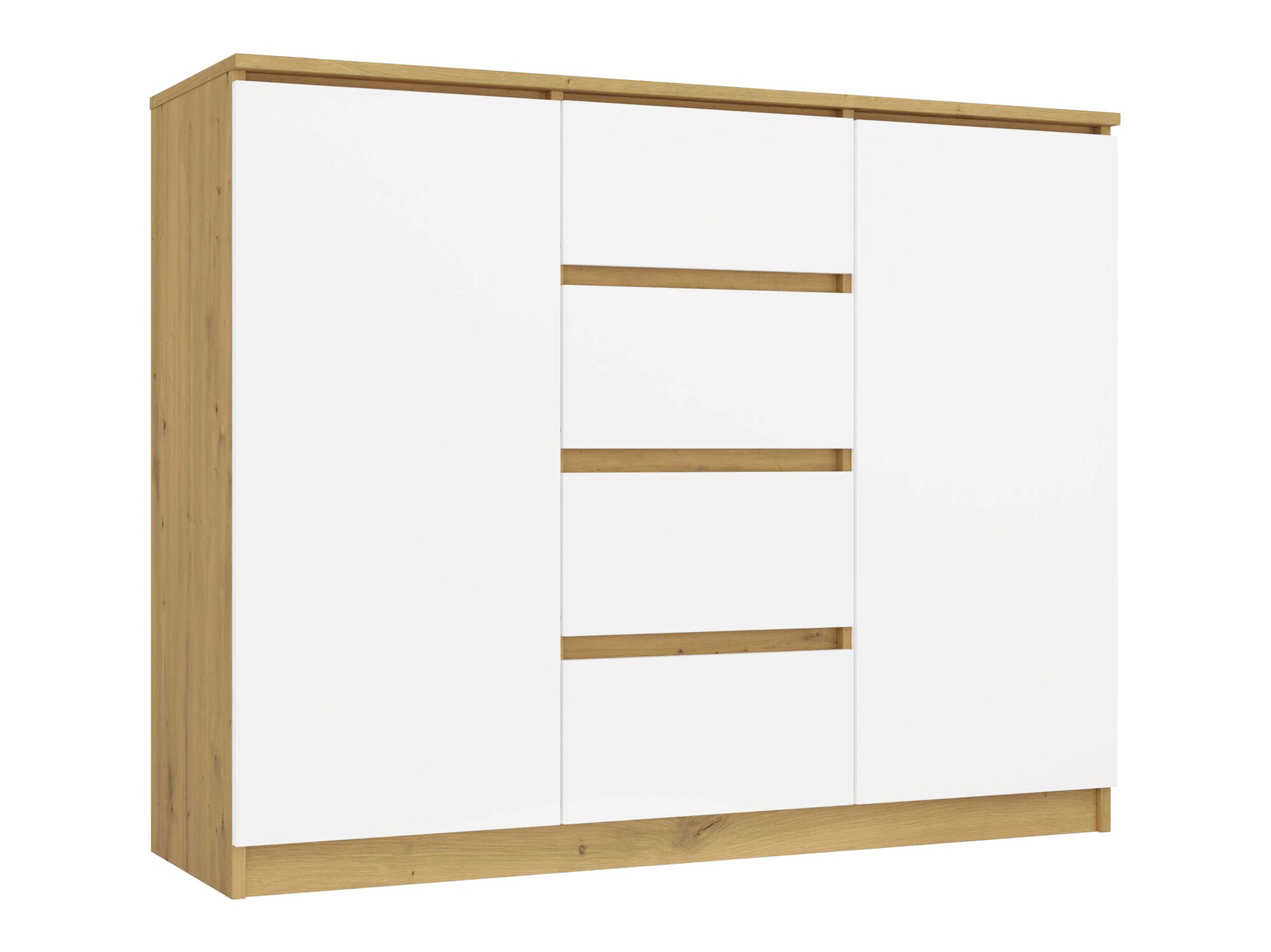 Komoda Elbvelu 113 (Zanatski hrast + Belo)