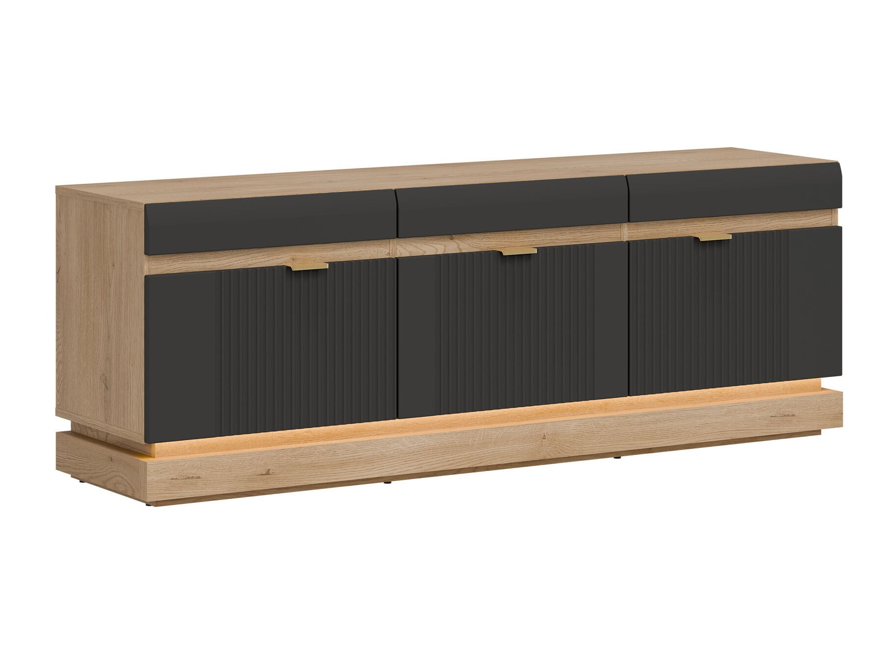 TV komoda Teselbu 100 (Antracit + Hrast Toro)