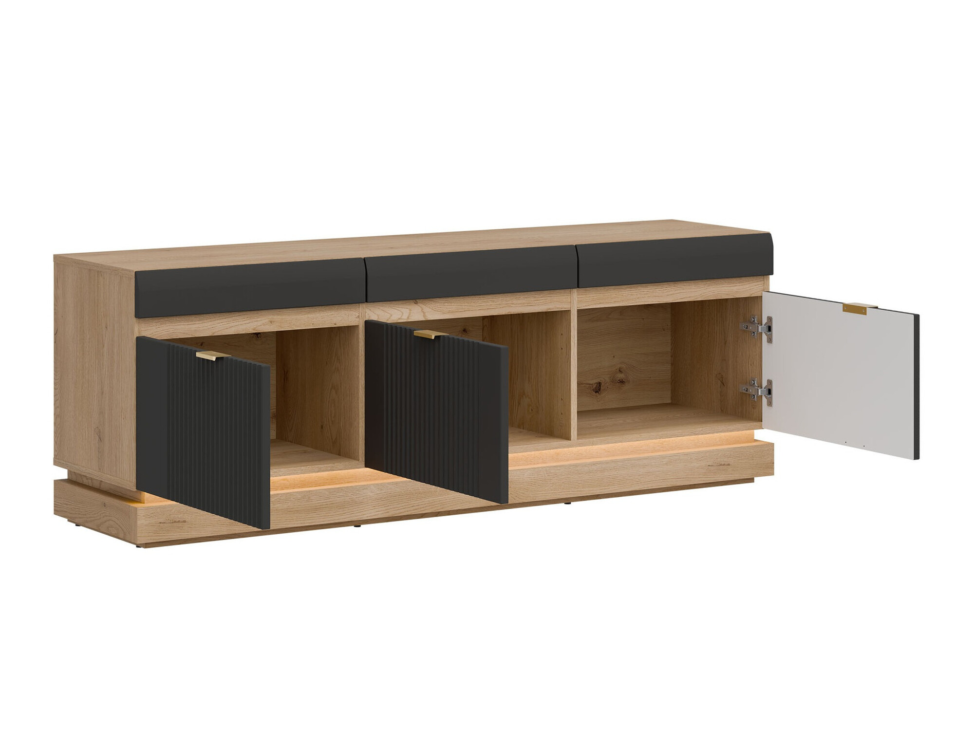 TV komoda Teselbu 100 (Antracit + Hrast Toro)