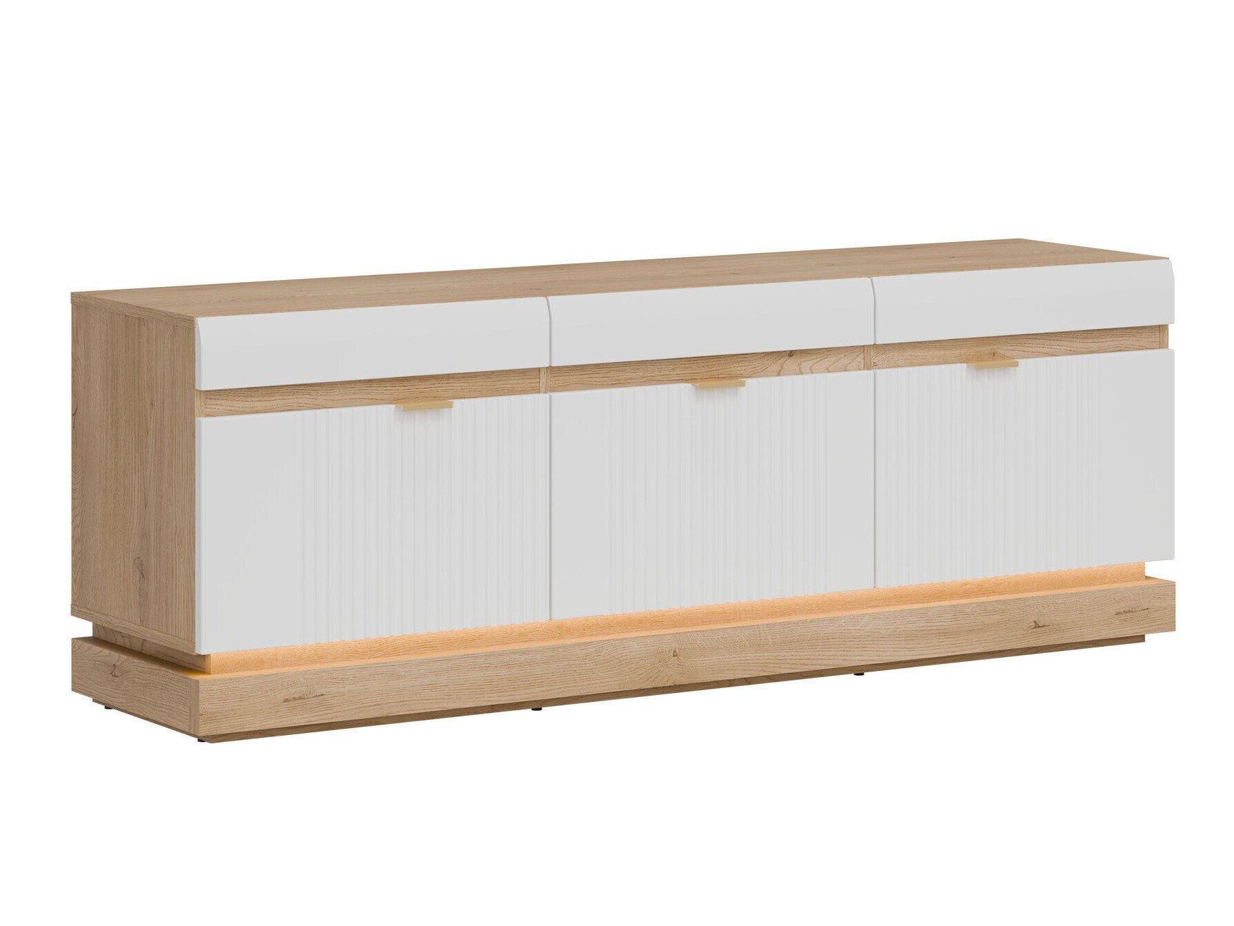 TV komoda Teselbu 100 (Belo + Hrast Toro)