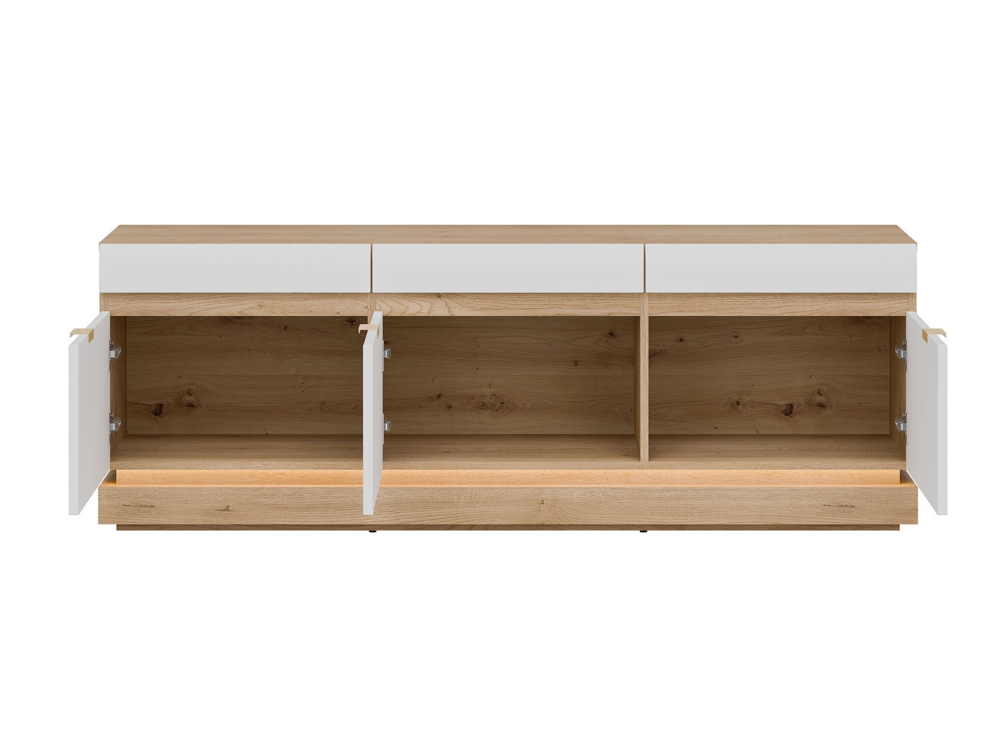 TV komoda Teselbu 100 (Belo + Hrast Toro)