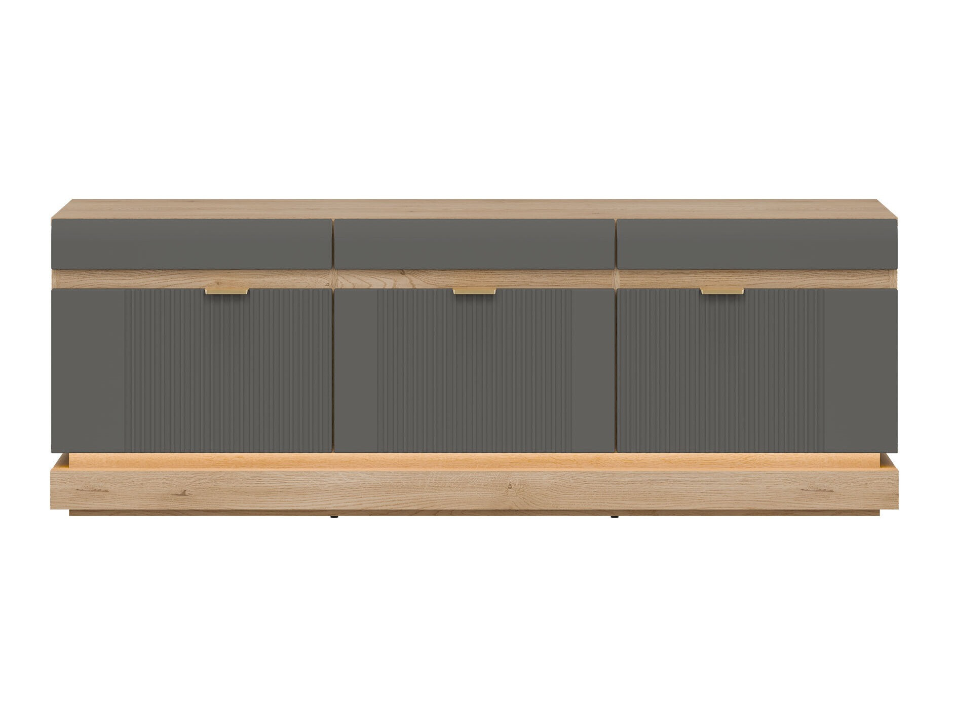 TV komoda Teselbu 100 (Sivo + Hrast Toro)