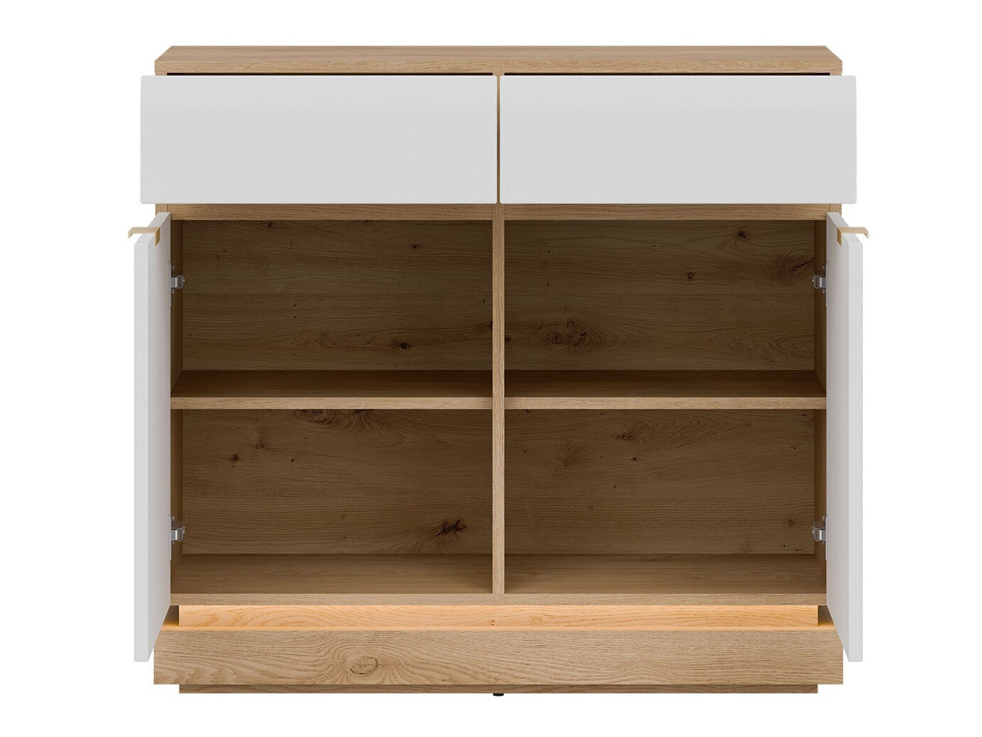 Komoda Teselbu 102 (Belo + Hrast)