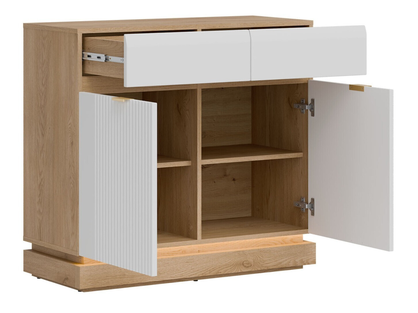 Komoda Teselbu 102 (Belo + Hrast)