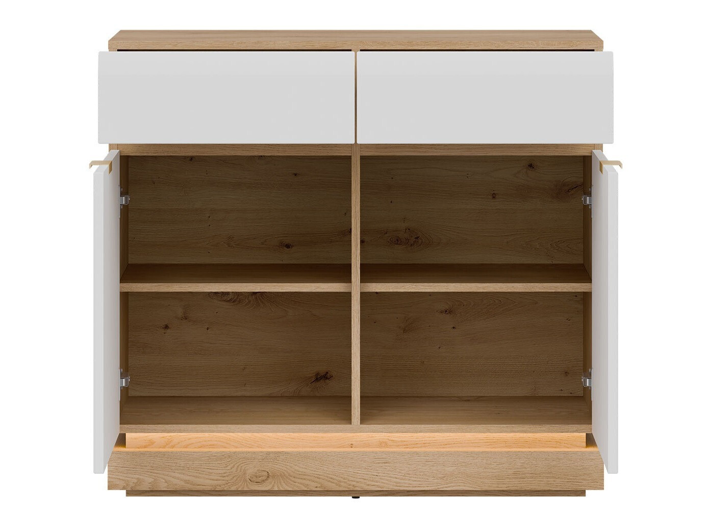 Komoda Teselbu 102 (Belo + Hrast)