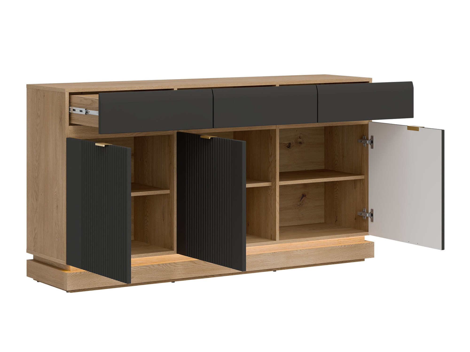 Komoda Teselbu 104 (Antracit + Hrast)