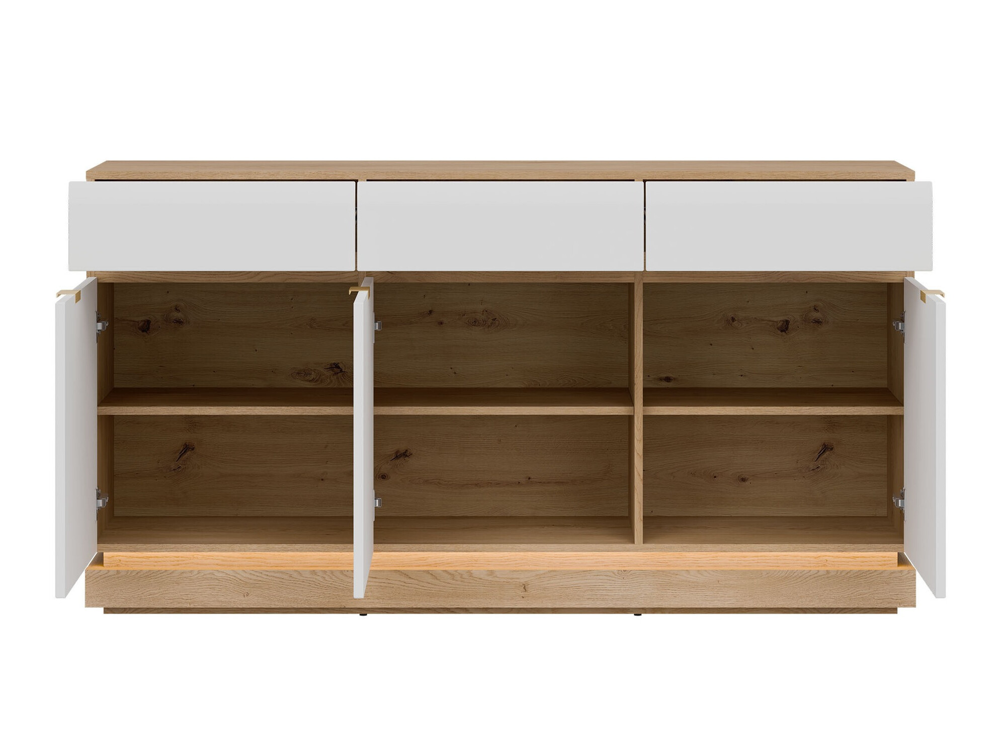 Komoda Teselbu 104 (Belo + Hrast)