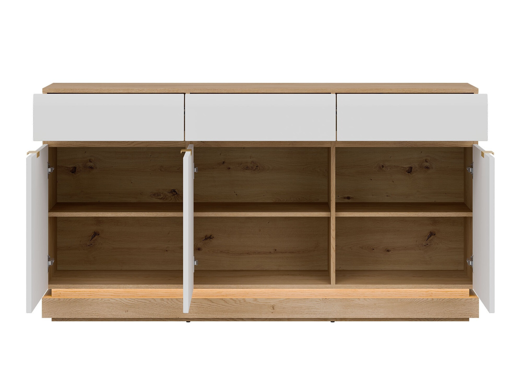 Komoda Teselbu 104 (Belo + Hrast)