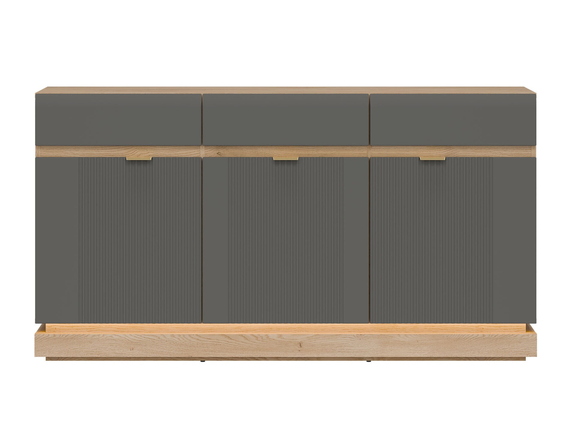 Komoda Teselbu 104 (Sivo + Hrast)