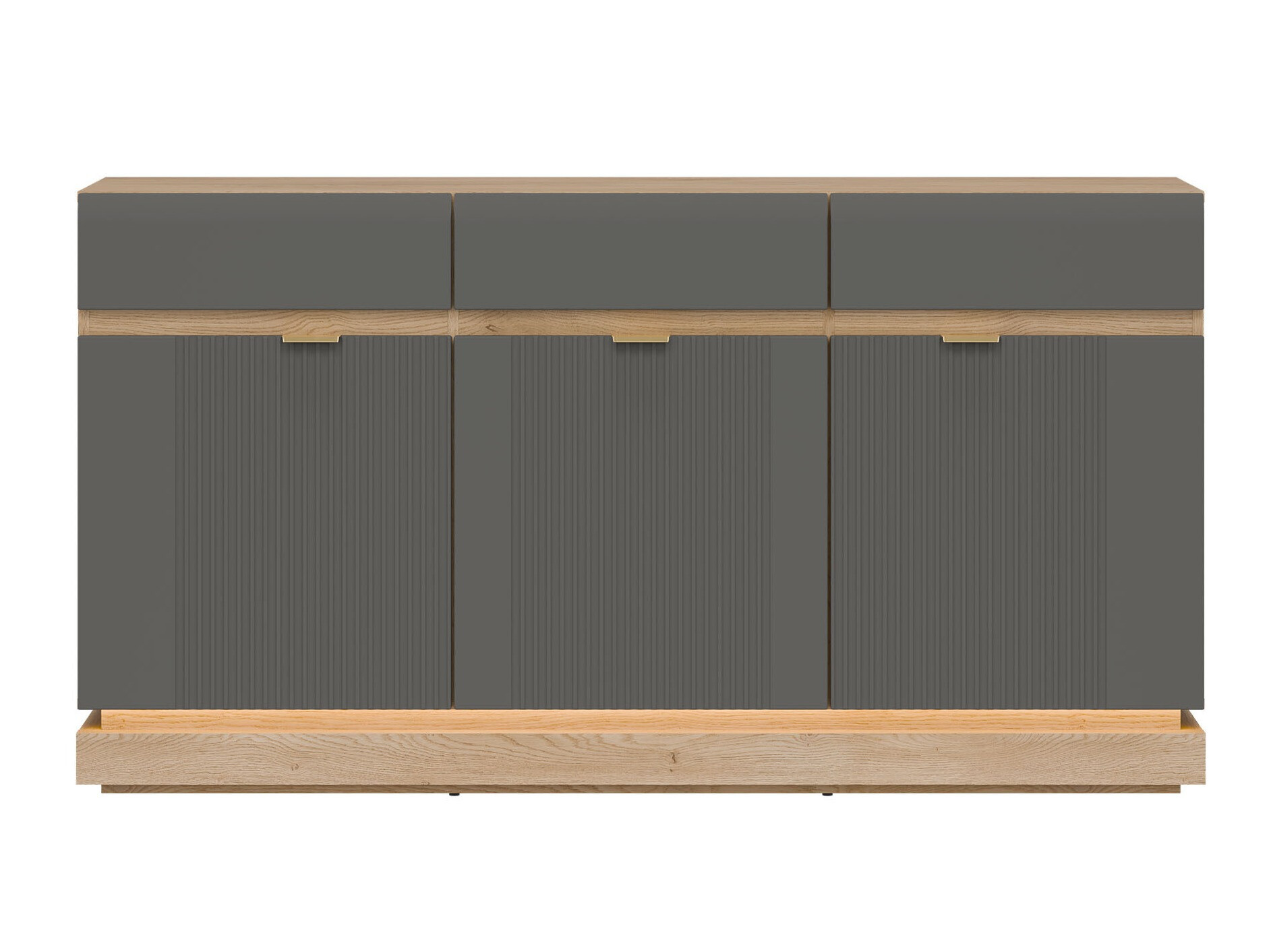 Komoda Teselbu 104 (Sivo + Hrast)