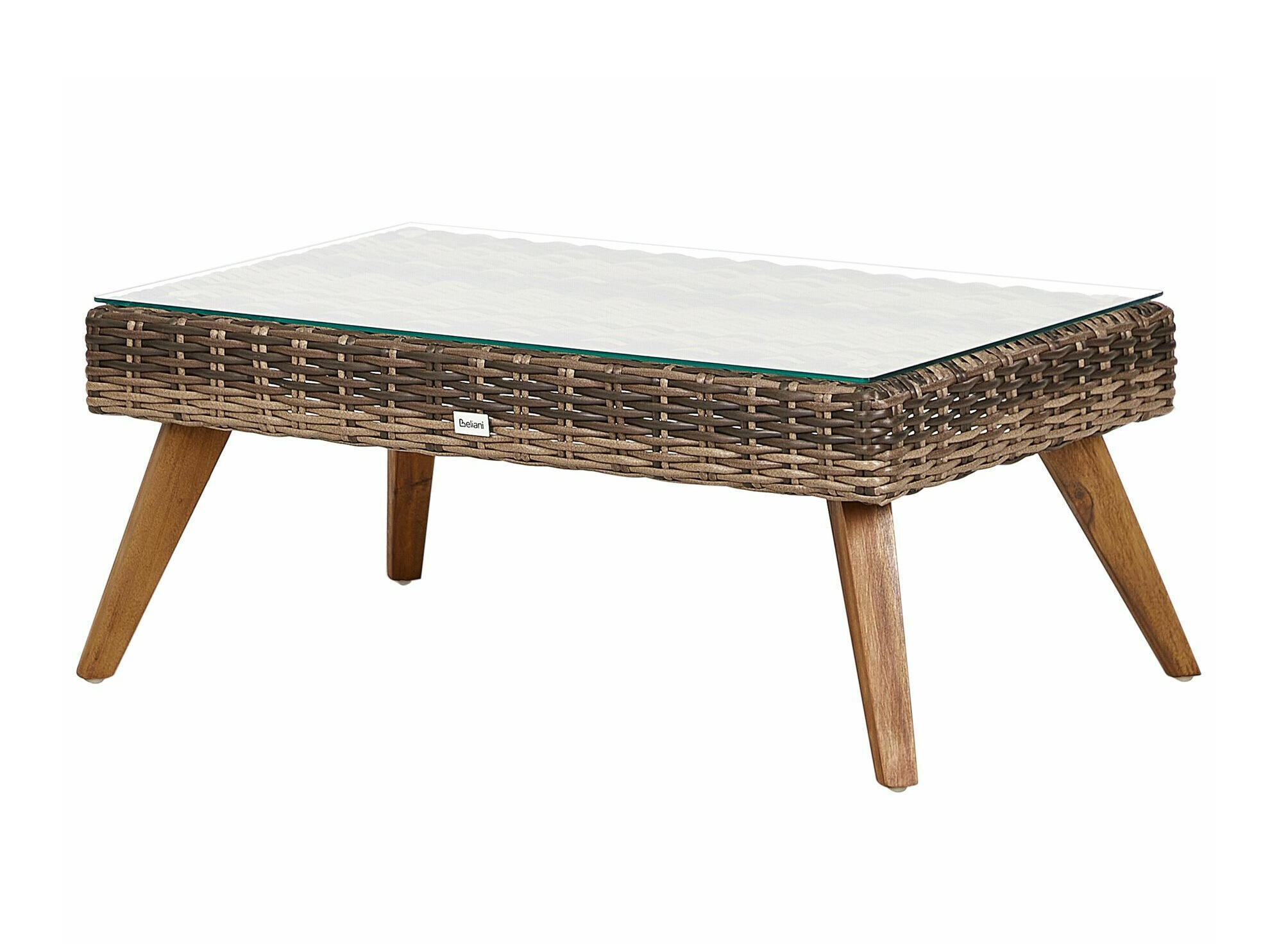 Set baštenskog nameštaja Berwyn 2626 (Smeđa + Svetlo maslinovo drvo)