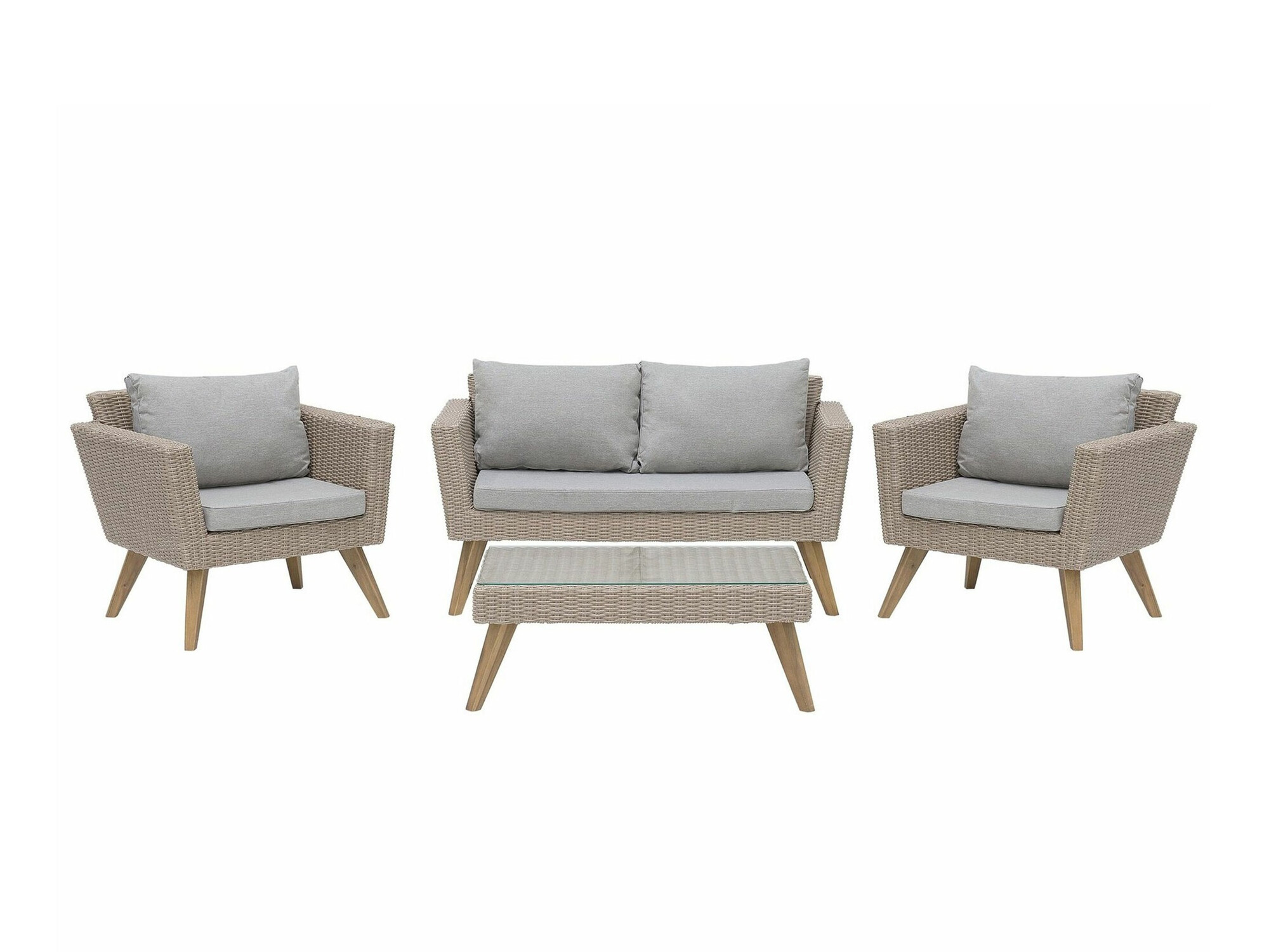 Set baštenskog nameštaja Berwyn 2626 (Taupe + Sivo)