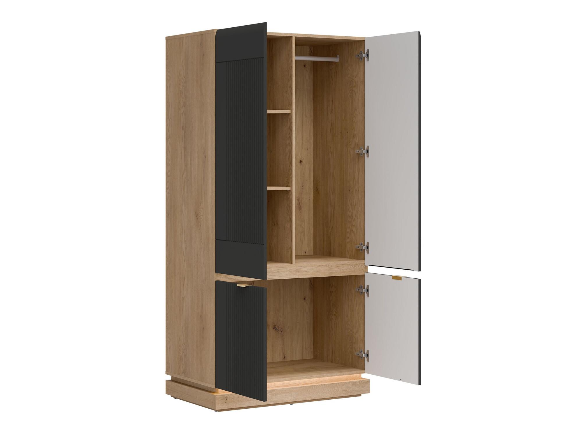 Set spavaća soba Teselbu 117 (Antracit + Hrast)