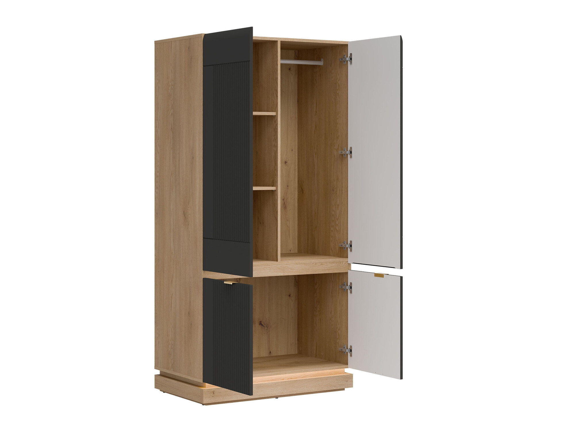 Set spavaća soba Teselbu 117 (Antracit + Hrast)