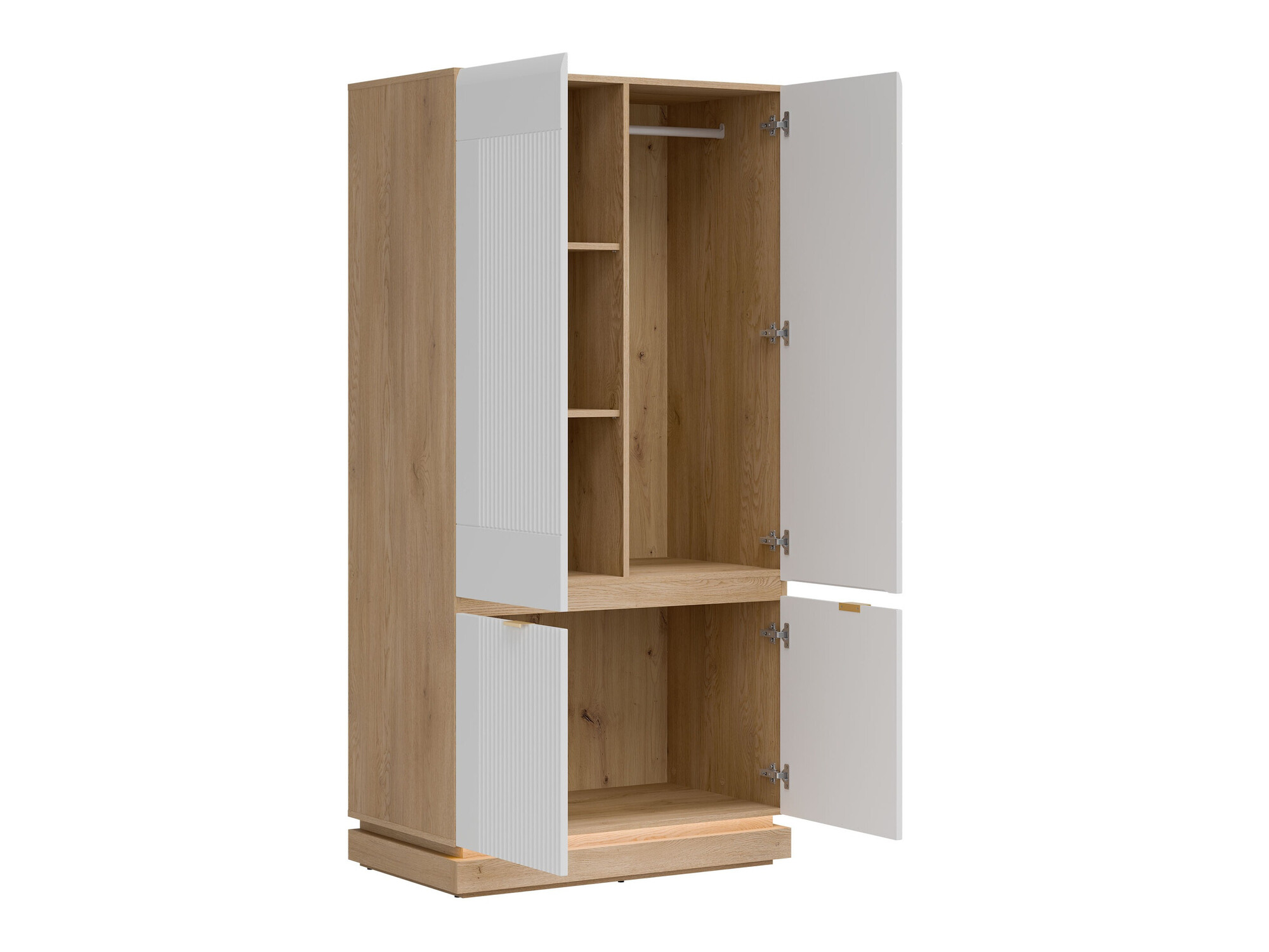 Set spavaća soba Teselbu 117 (Belo + Hrast)