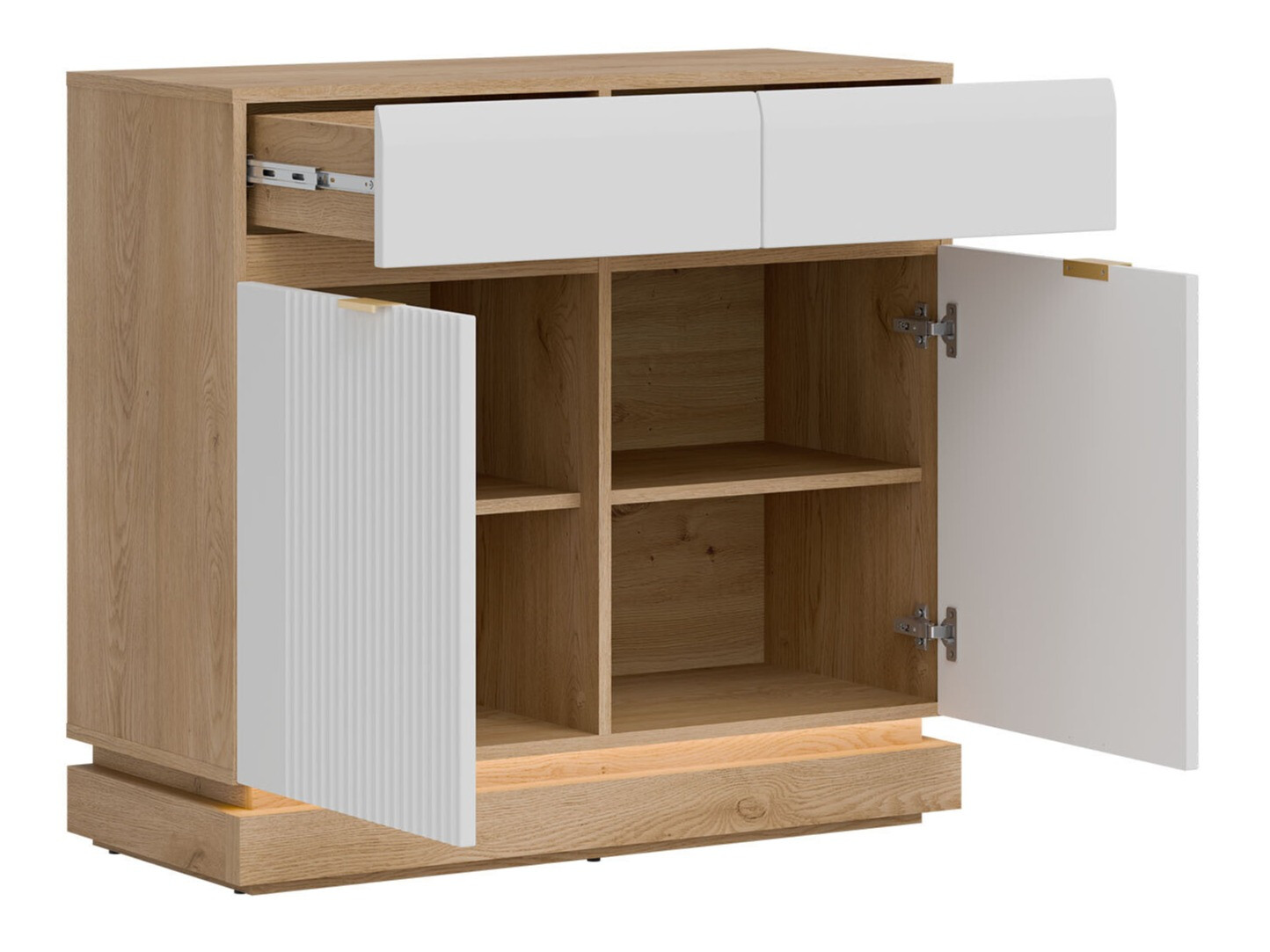 Set spavaća soba Teselbu 117 (Belo + Hrast)